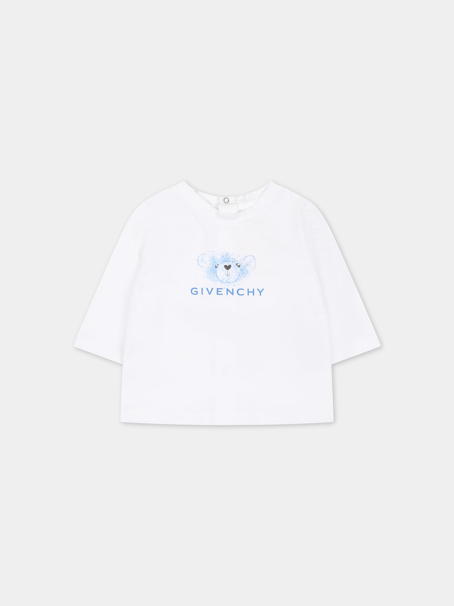 Completo celeste per neonato con logo,Givenchy Kids,H98178 771