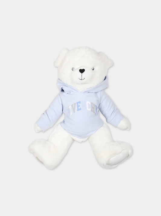 Peluche celeste per neonato con logo,Givenchy Kids,H9K076 771