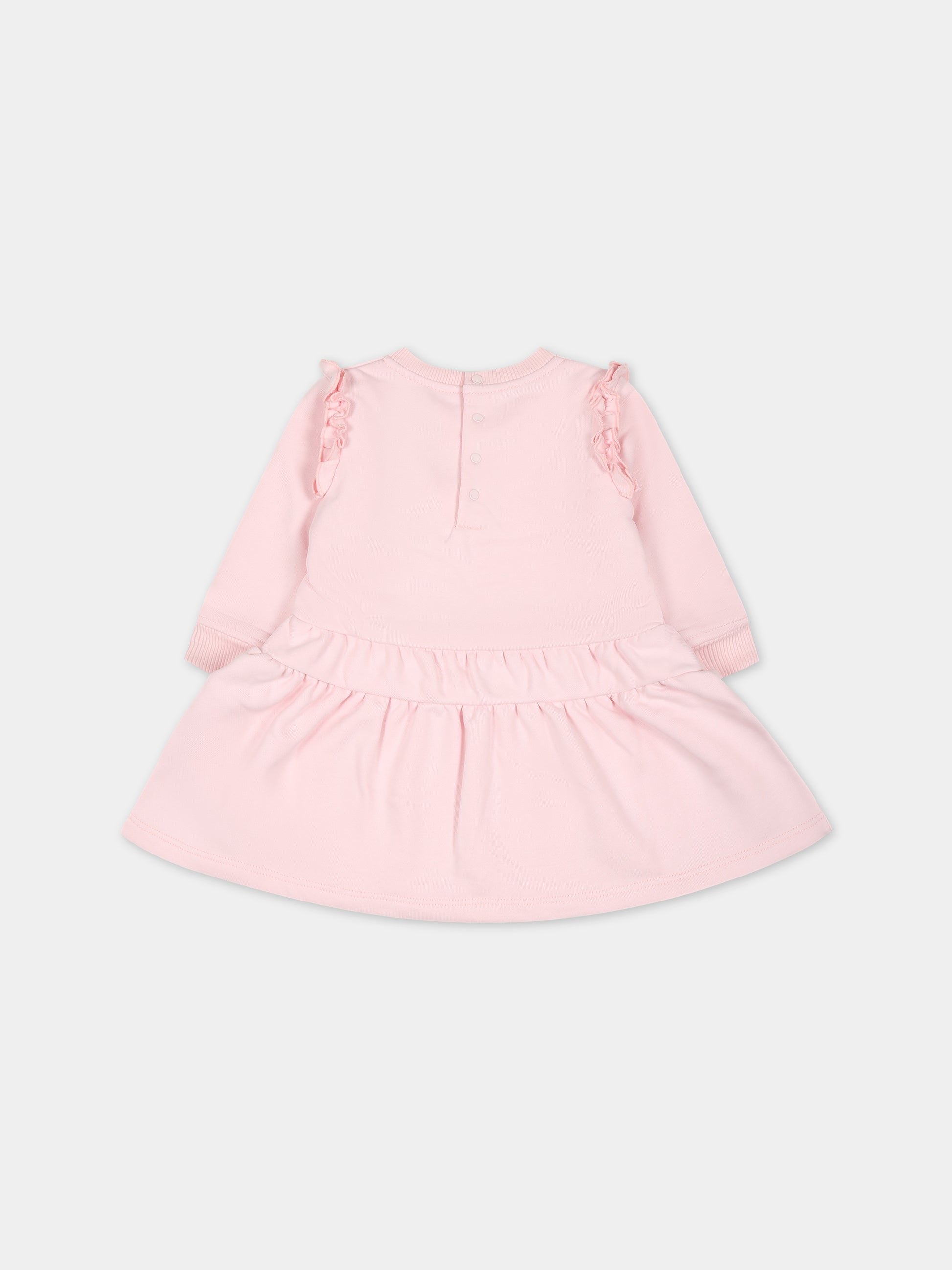Vestito rosa per neonata con logo,Givenchy Kids,H02107 44Z