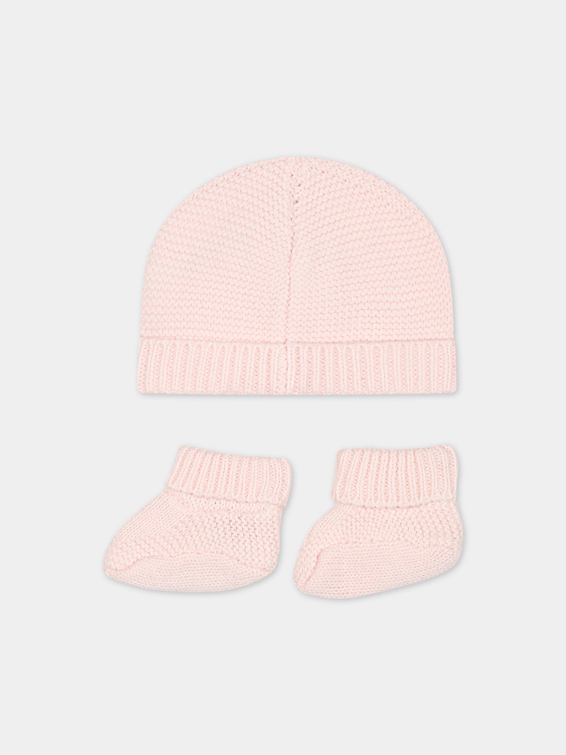 Set rosa per neonata con logo,Carrement Beau,Y98217 43B