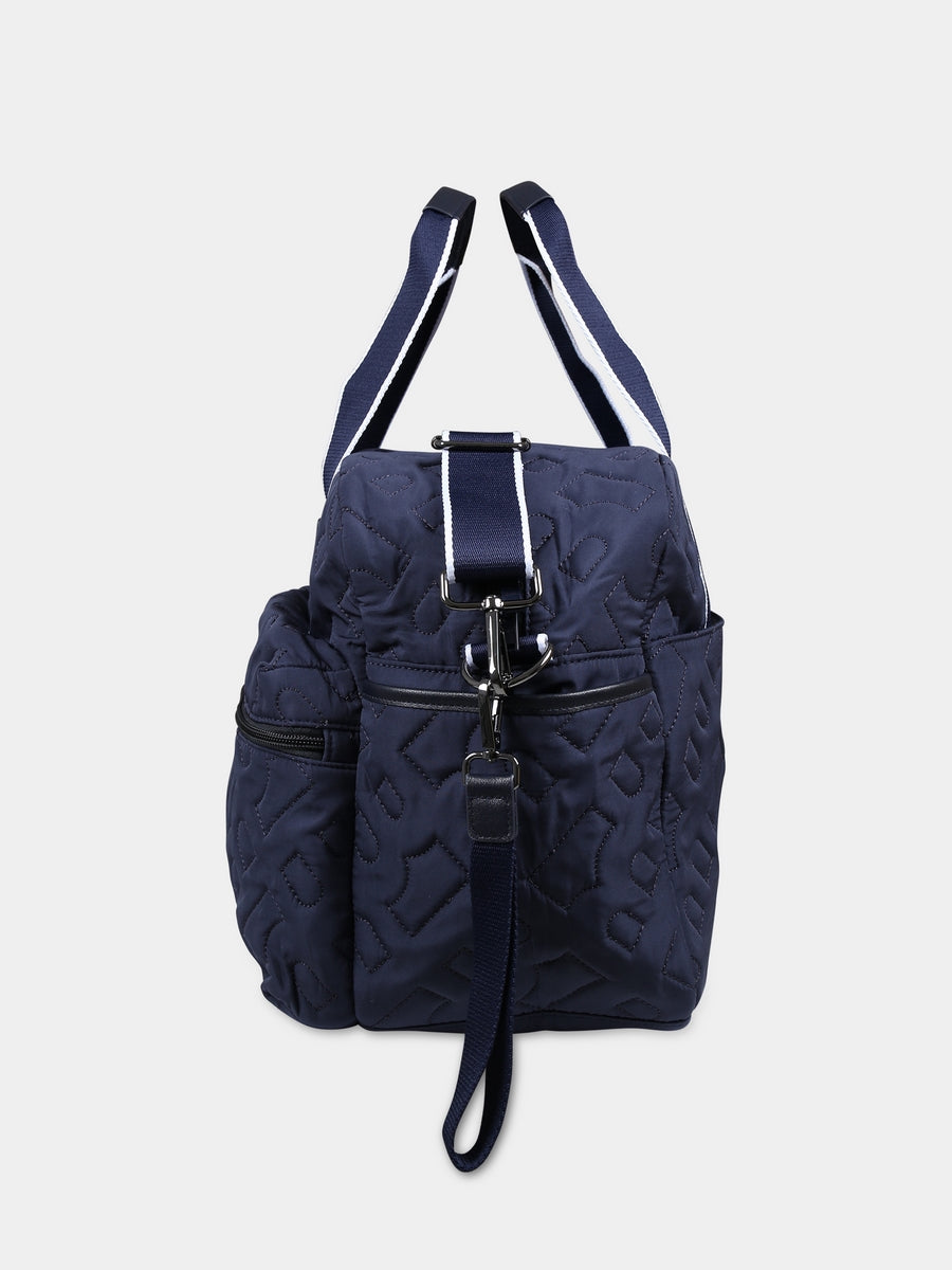 Borsa mamma blu per neonato con logo,Boss,J90341 849
