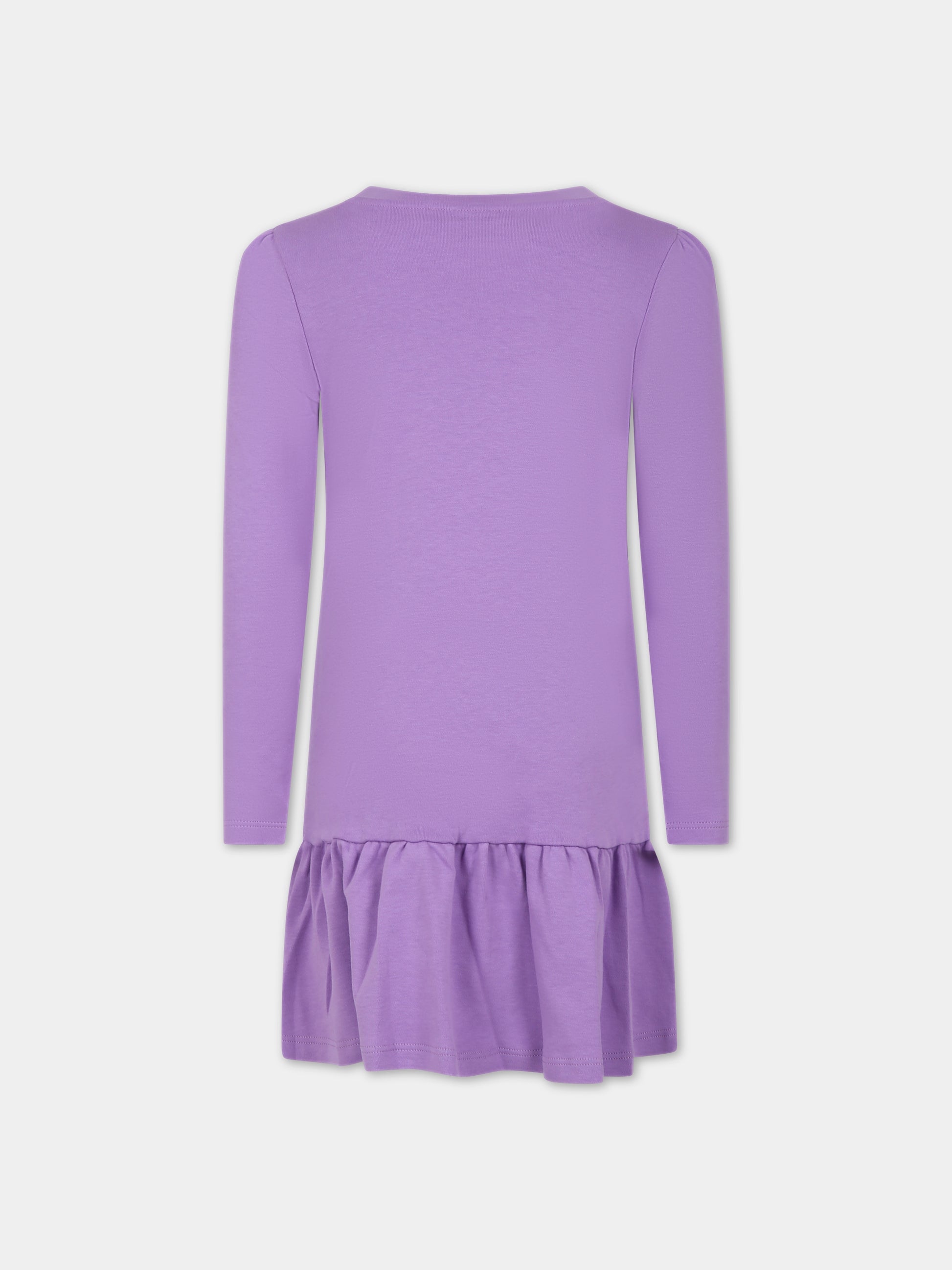 Vestito viola per bambina con logo,Little Marc Jacobs,W12450 919