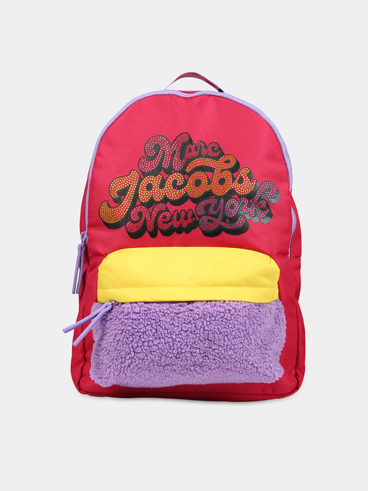Zaino fucsia per bambina con logo,Little Marc Jacobs,W10221 494