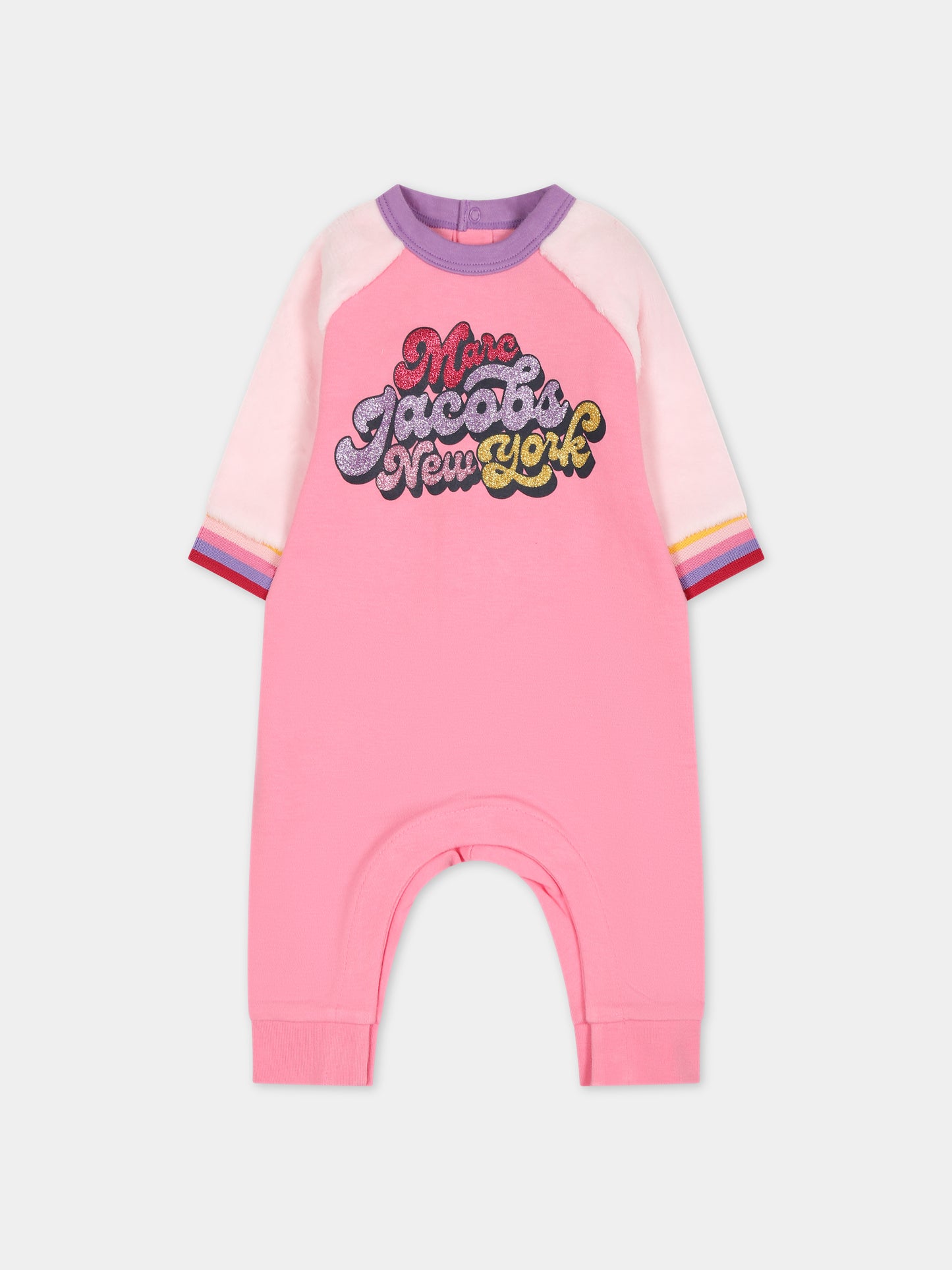 Tutina rosa per neonata con logo,Little Marc Jacobs,W94082 44G