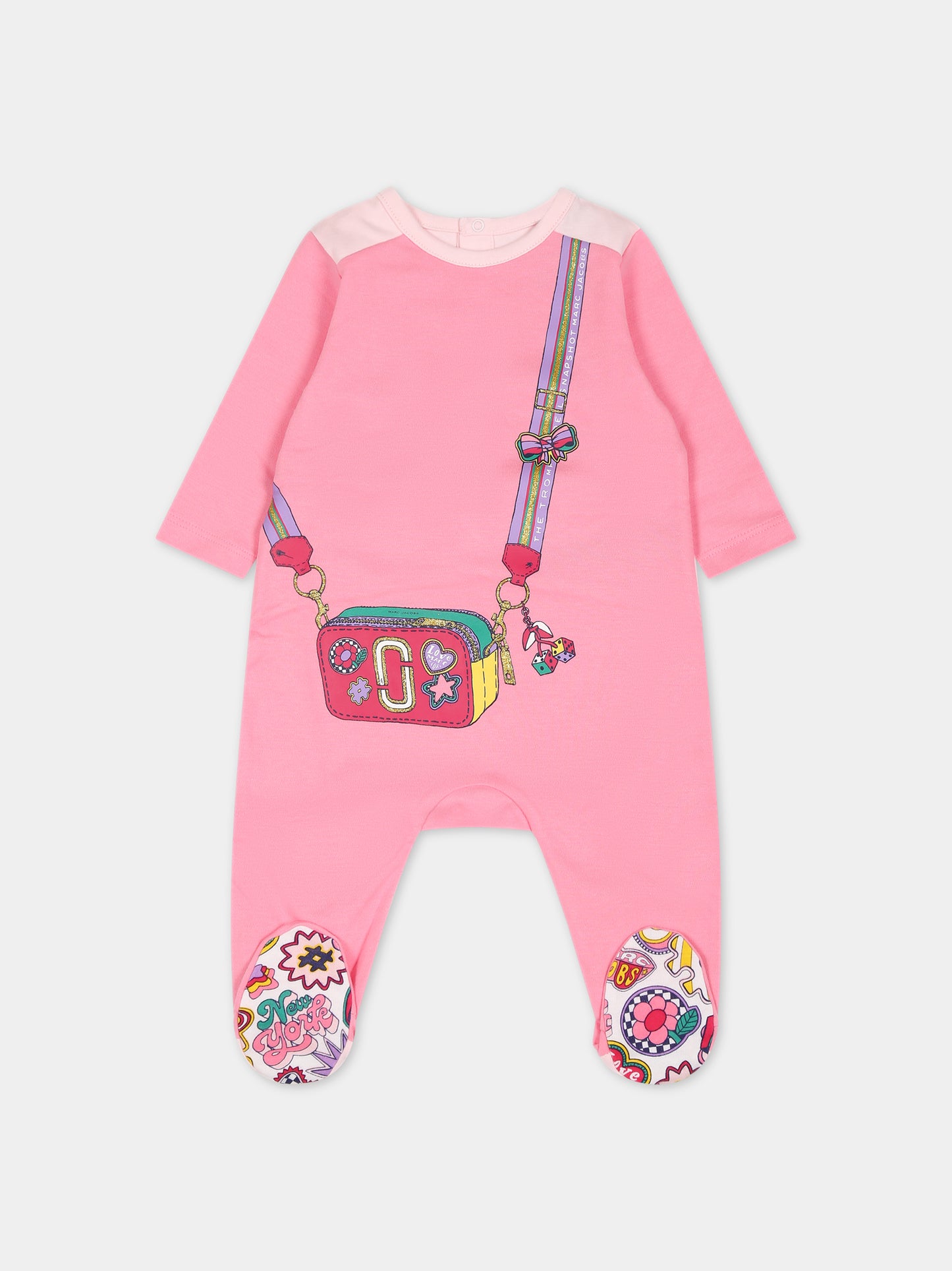 Set rosa per neonata con logo,Little Marc Jacobs,W98175 44G