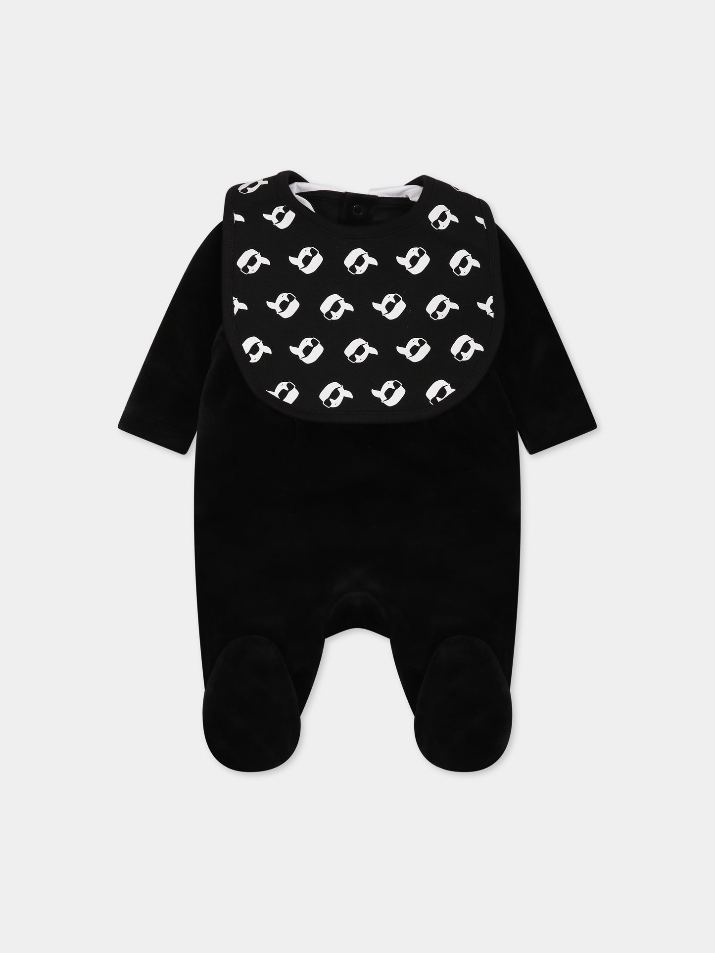 Set nero per neonata con logo,Karl Lagerfeld Kids,Z98141 09B