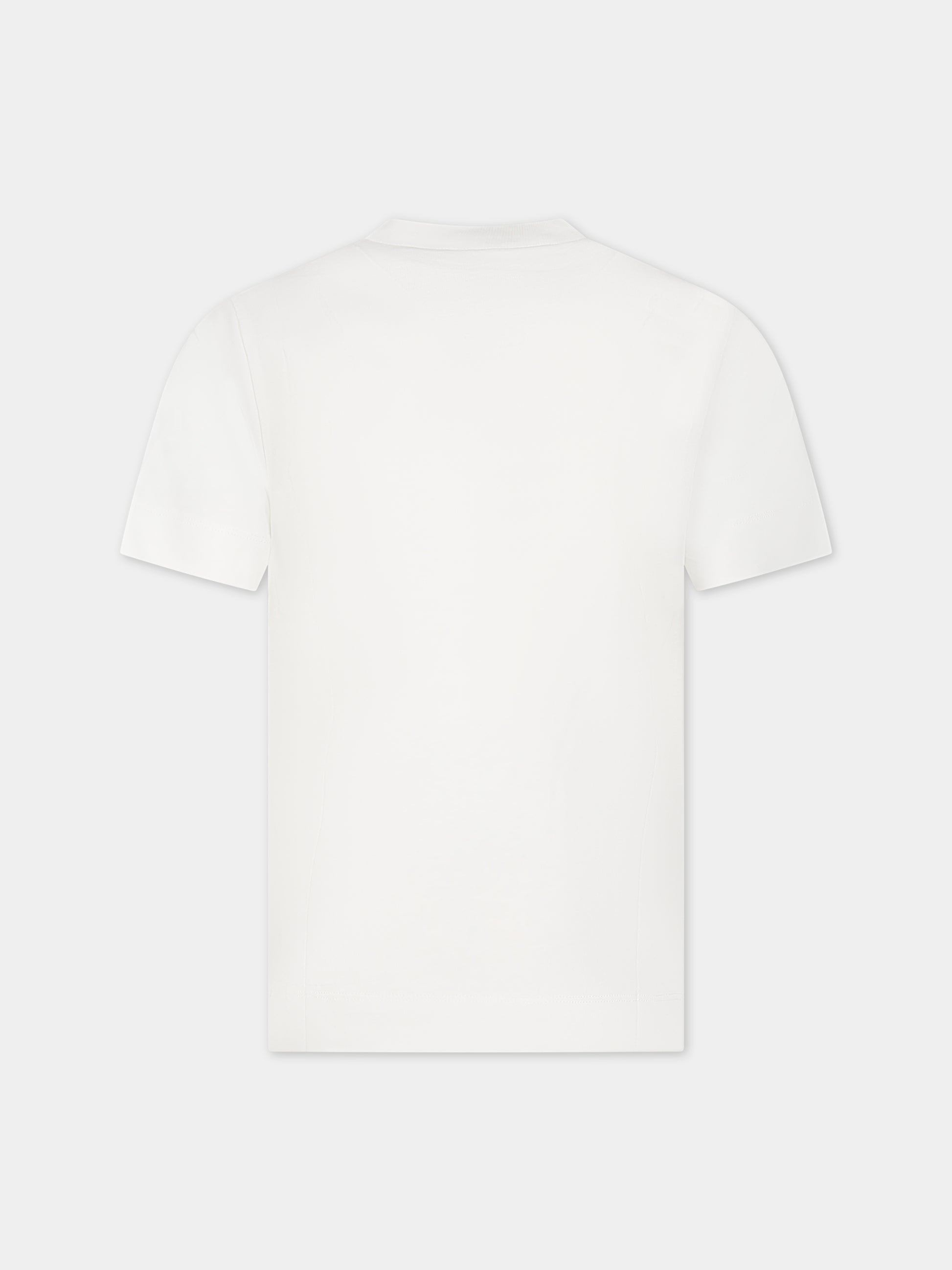 T-shirt bianca con logo verde per bambini,Marni Kids,M00934 0M108