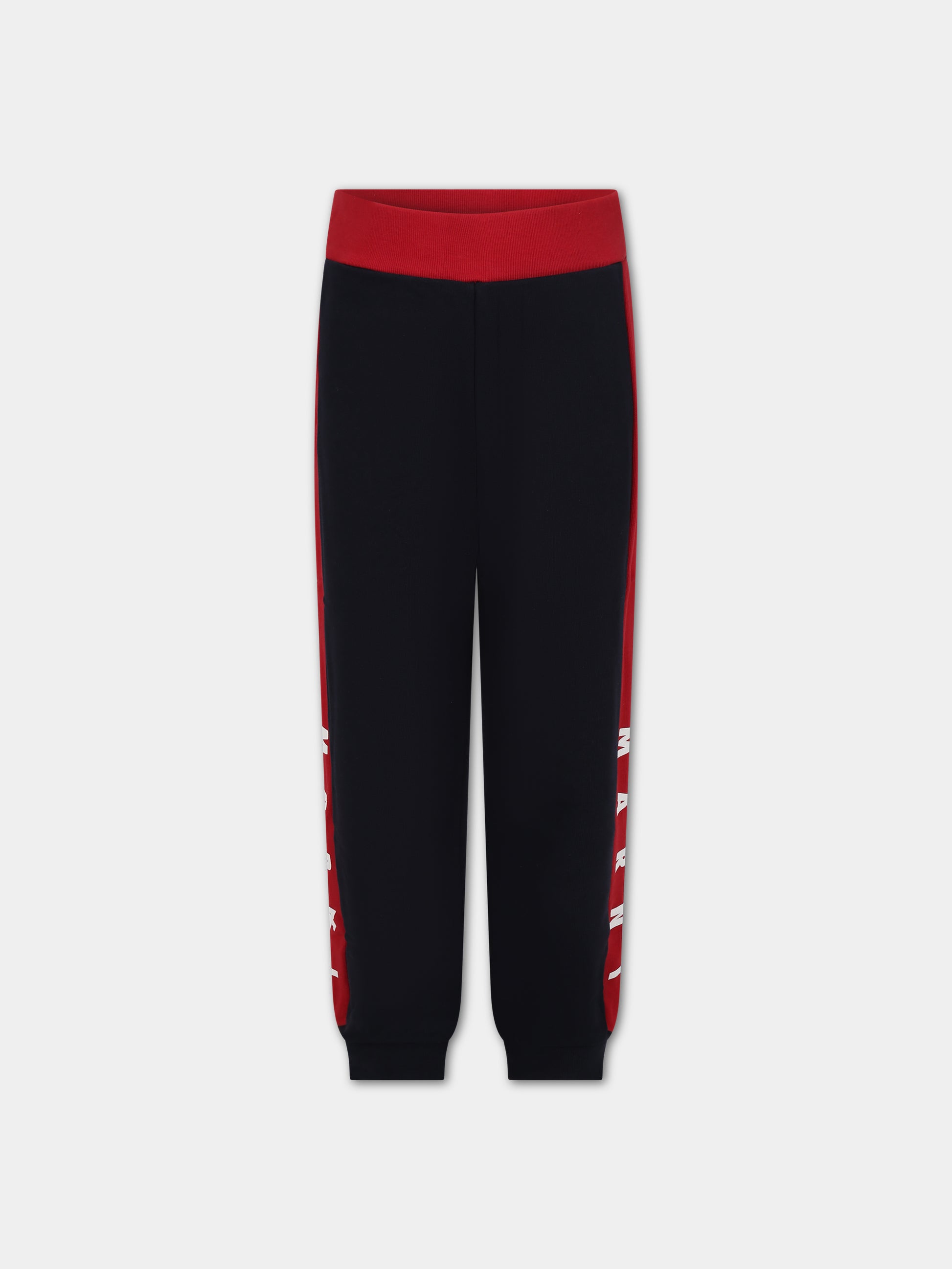 Pantalone sportivo blu con logo per bambini,Marni Kids,M00950 0M803