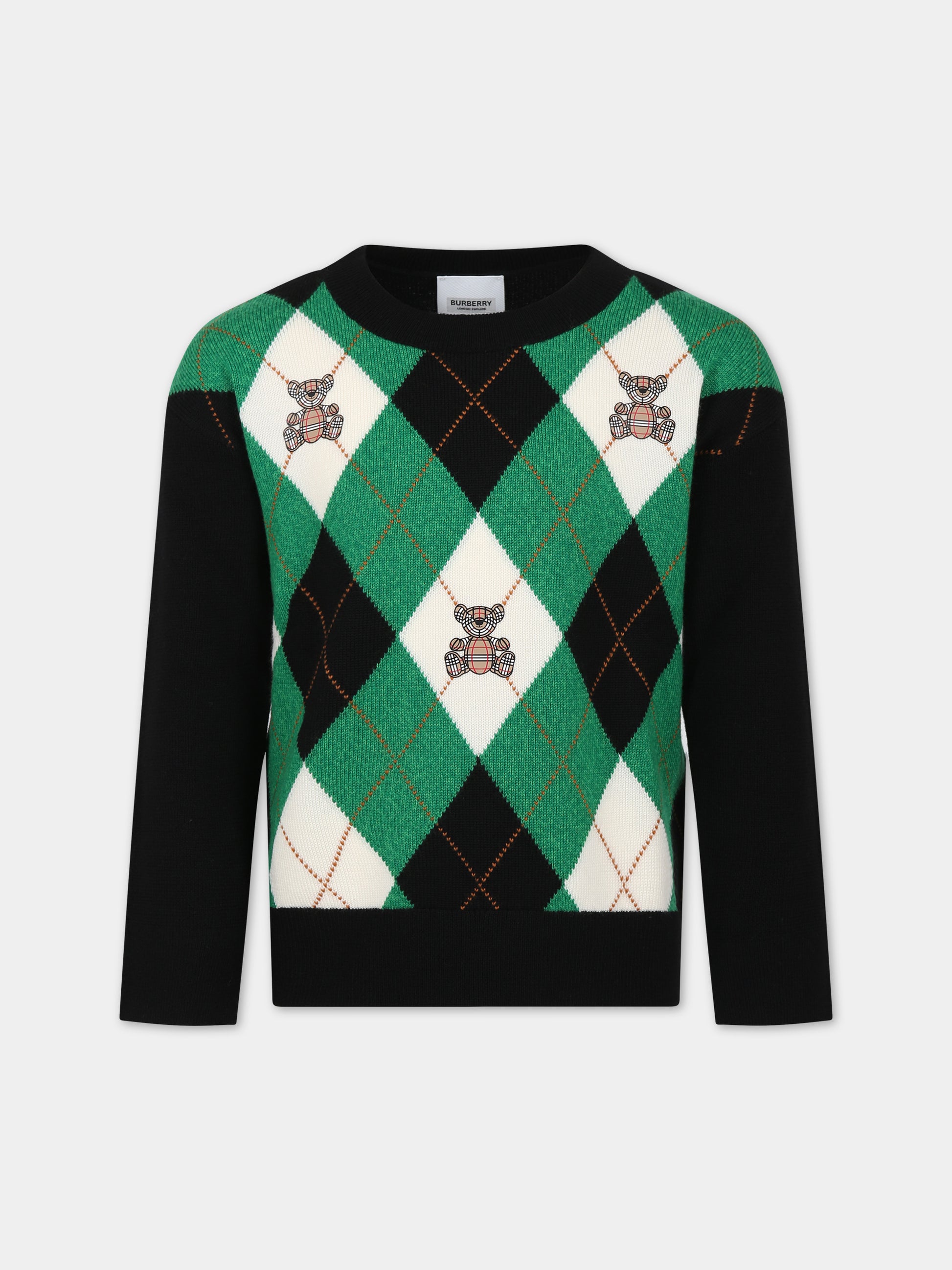 Maglione nero per bambino con Thomas Bear,Burberry Kids,8068516