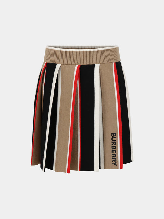 Gonna multicolor per bambina con logo,Burberry Kids,8066917