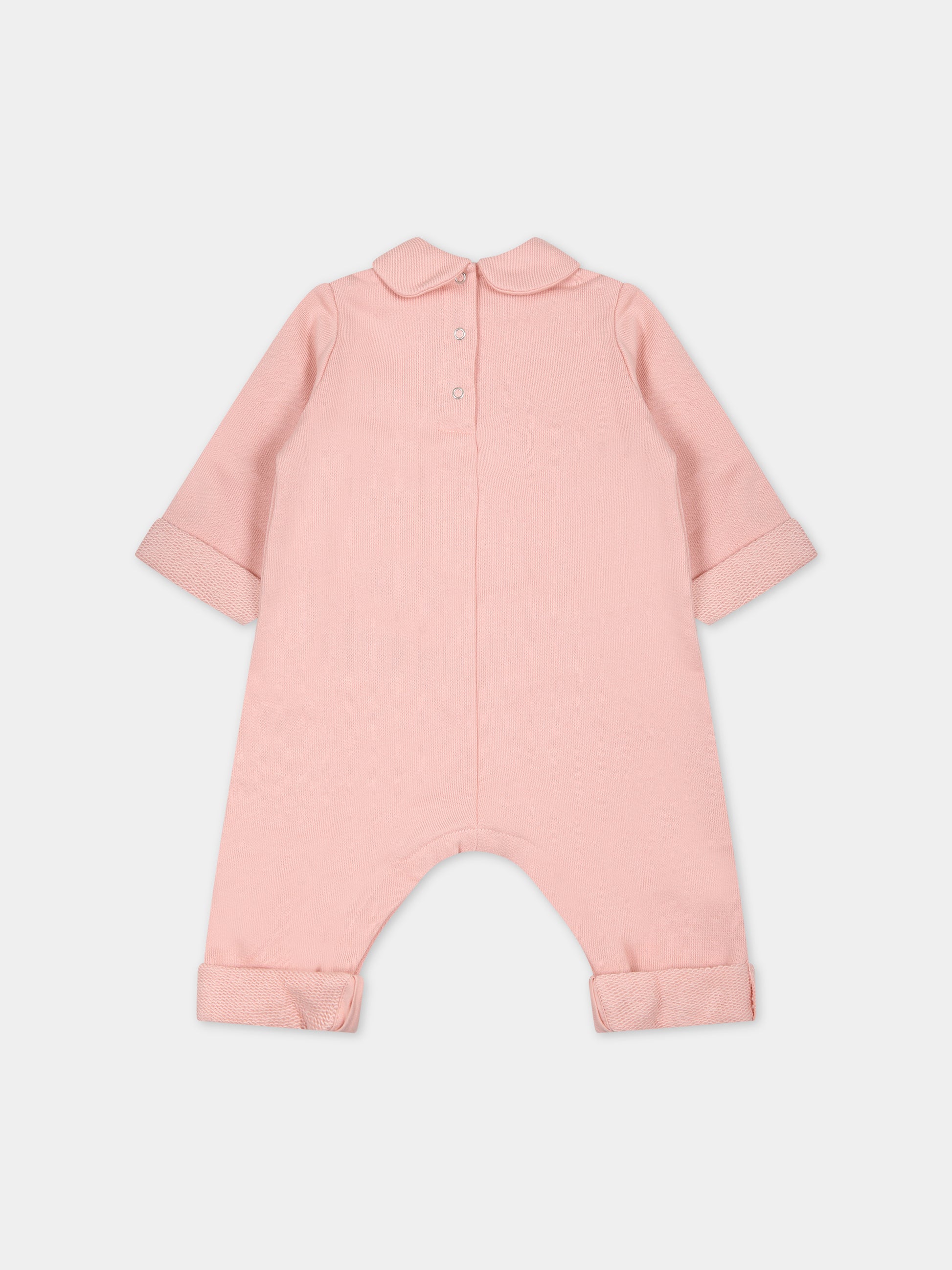 Tutina rosa per neonata con stampa e logo,Gucci Kids,747972 XJFM0 5611
