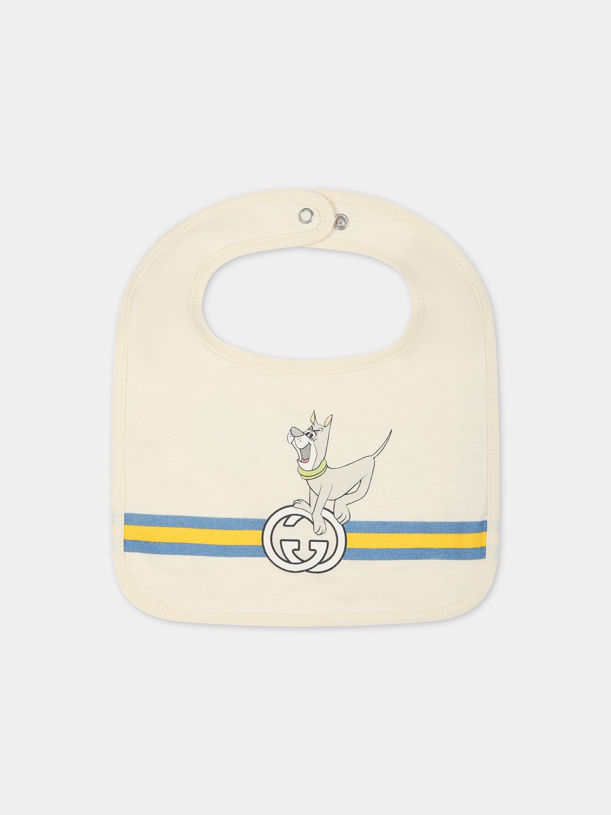 Set avorio per neonati con animali e logo,Gucci Kids,747240 XJFNO 9222