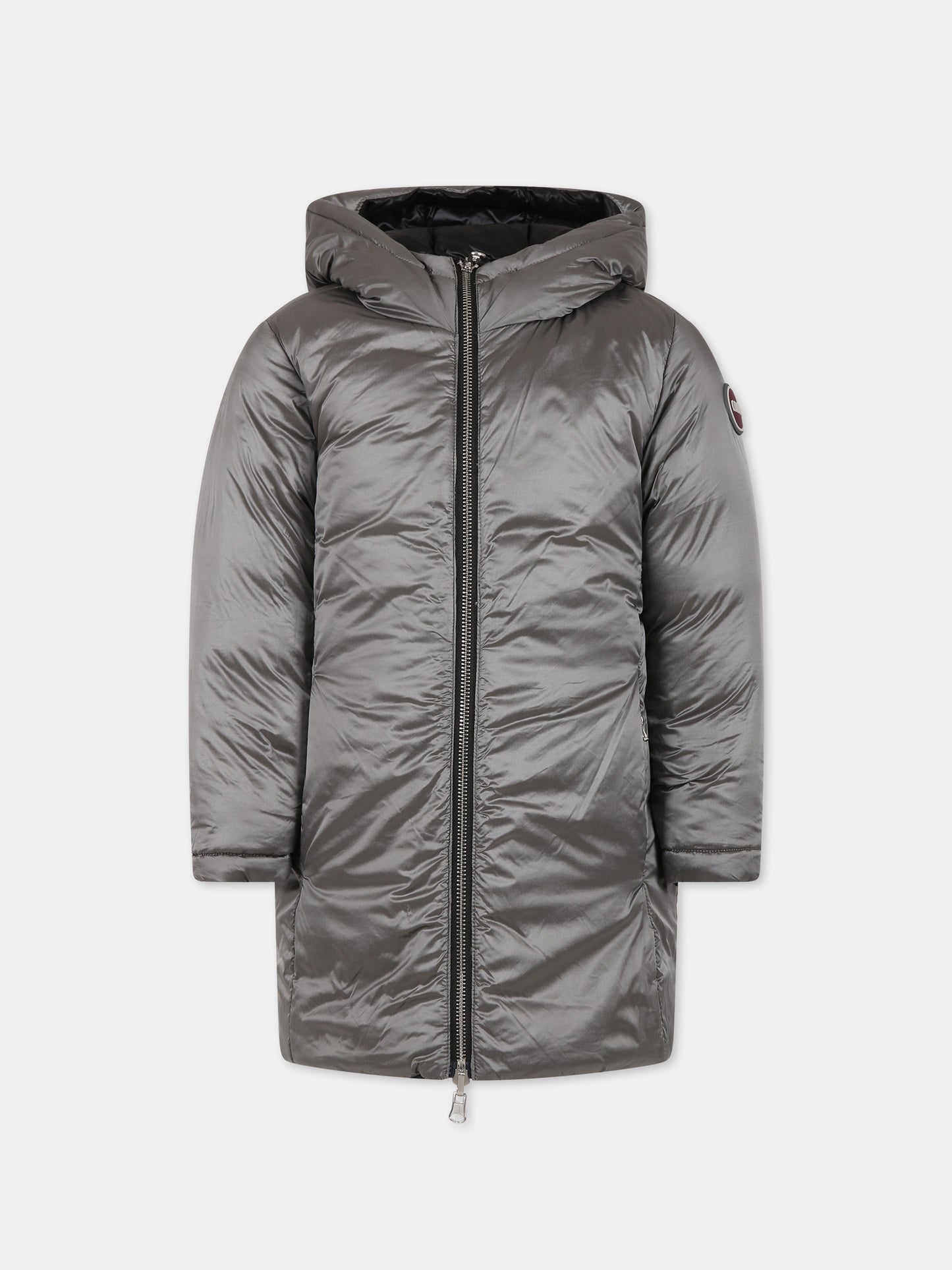 Piumino nero reversibile per bambina con logo,Colmar Originals Kids,3453A 5WG 99