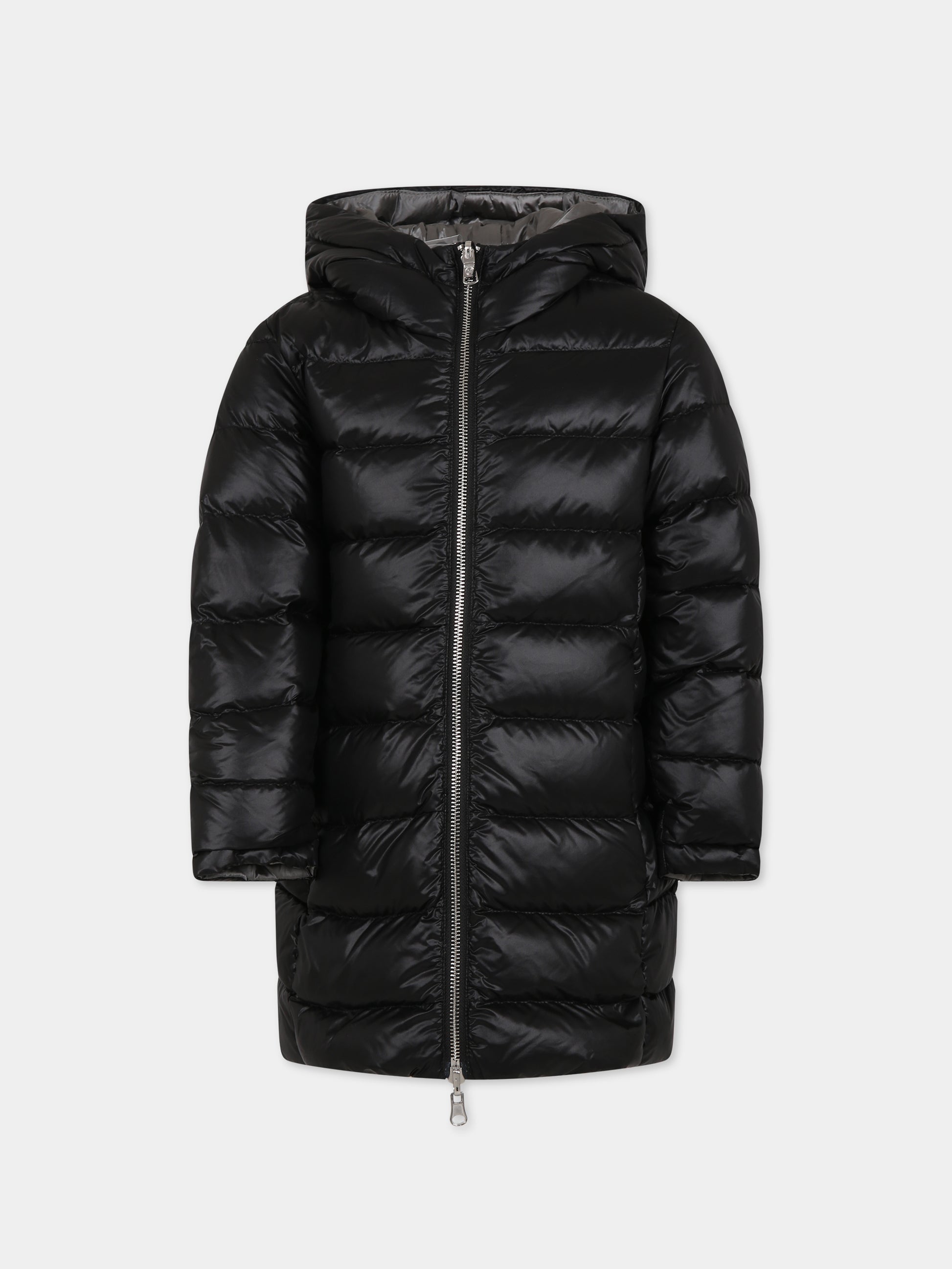 Piumino nero reversibile per bambina con logo,Colmar Originals Kids,3453A 5WG 99