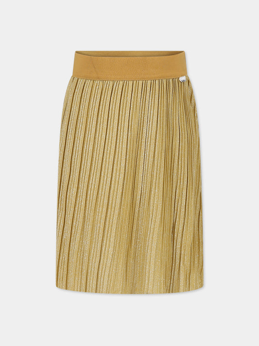 Gonna oro per bambina con logo,Molo,2W23D105 8757