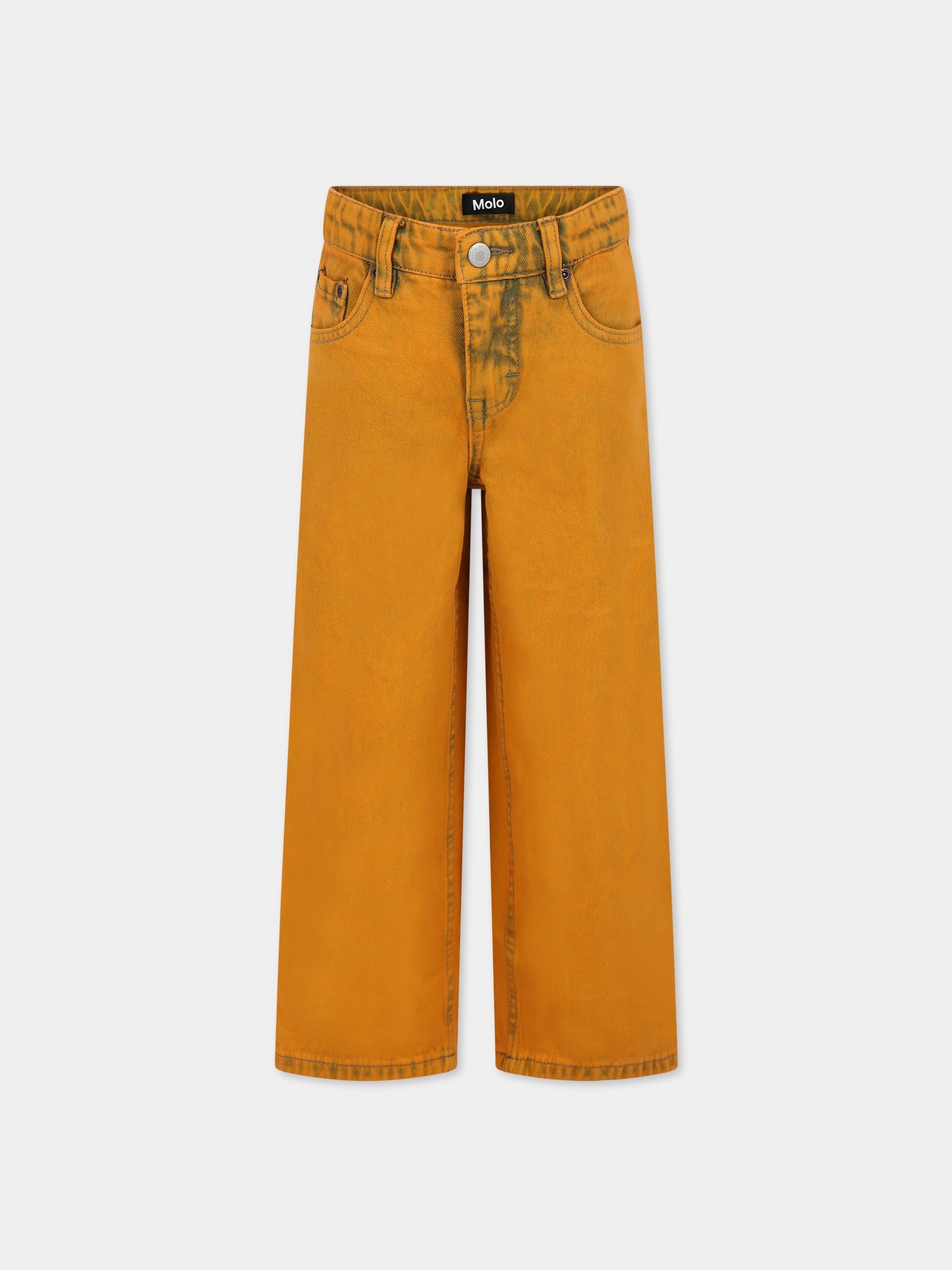 Jeans gialli per bambini con logo,Molo,6W23I102 8818