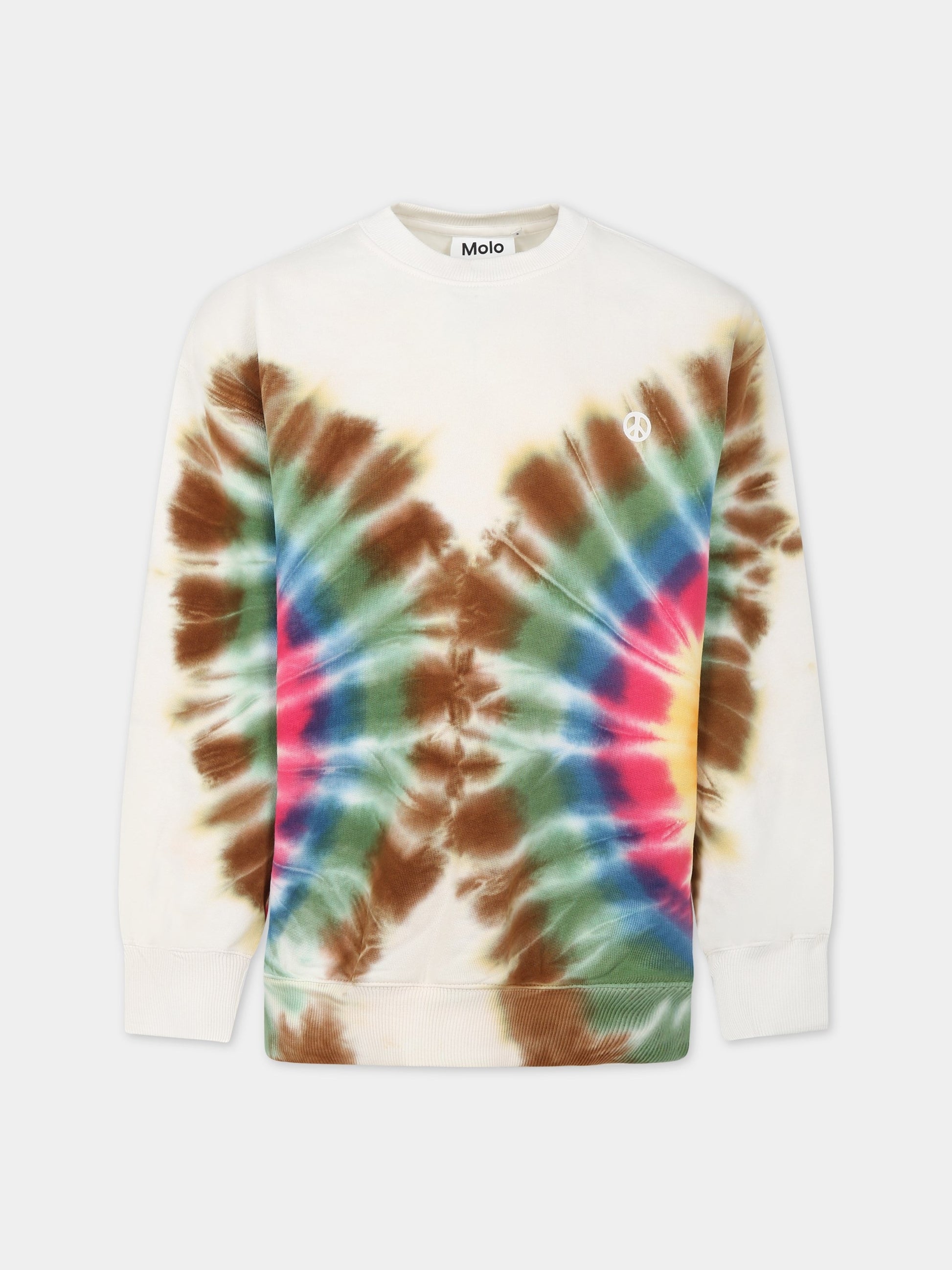 Felpa avorio per bambini con stampa tie-dye,Molo,6W23J207 6016