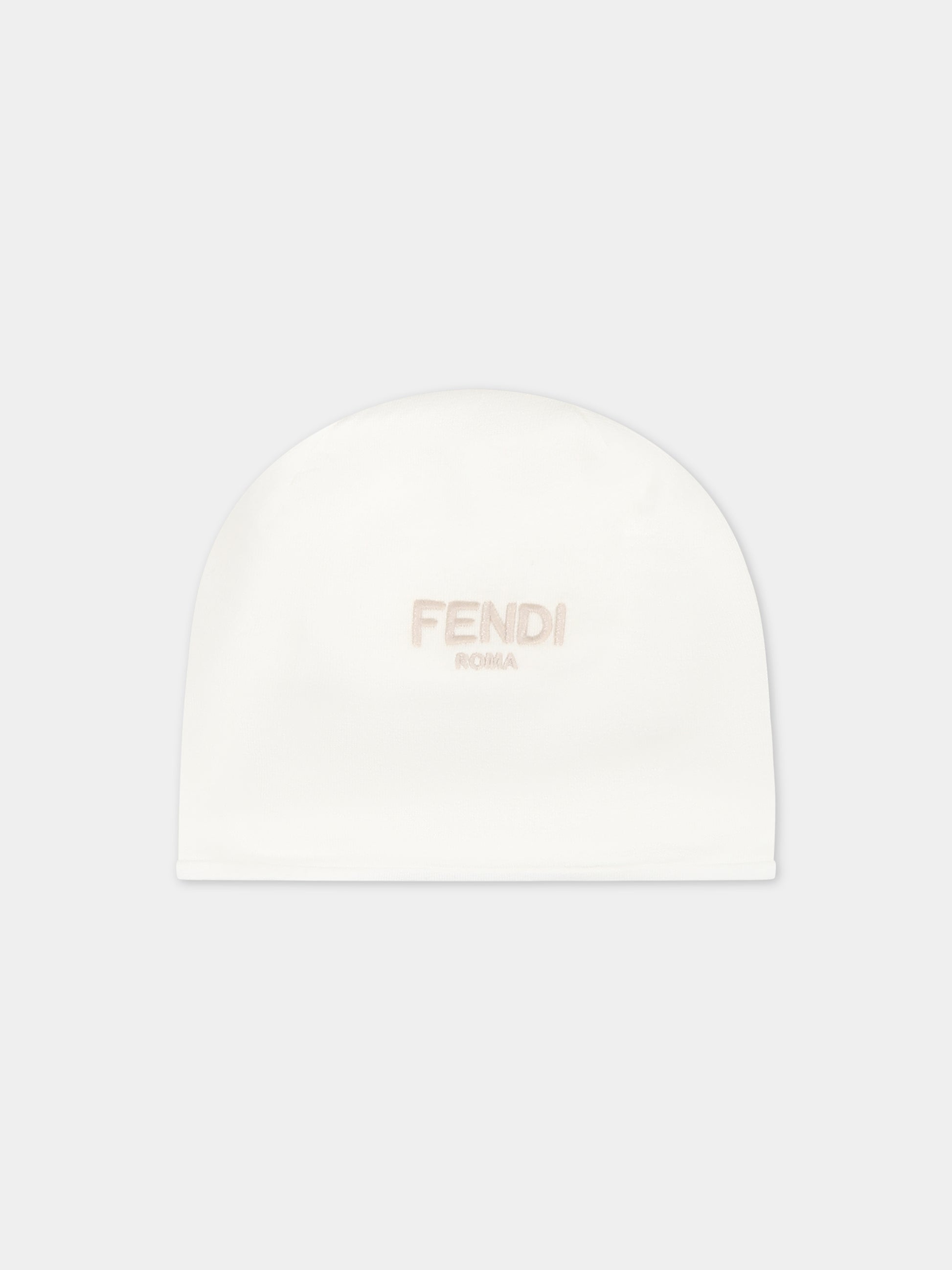 Set beige per neonati con logo,Fendi Kids,BUK103 8RA F19J5