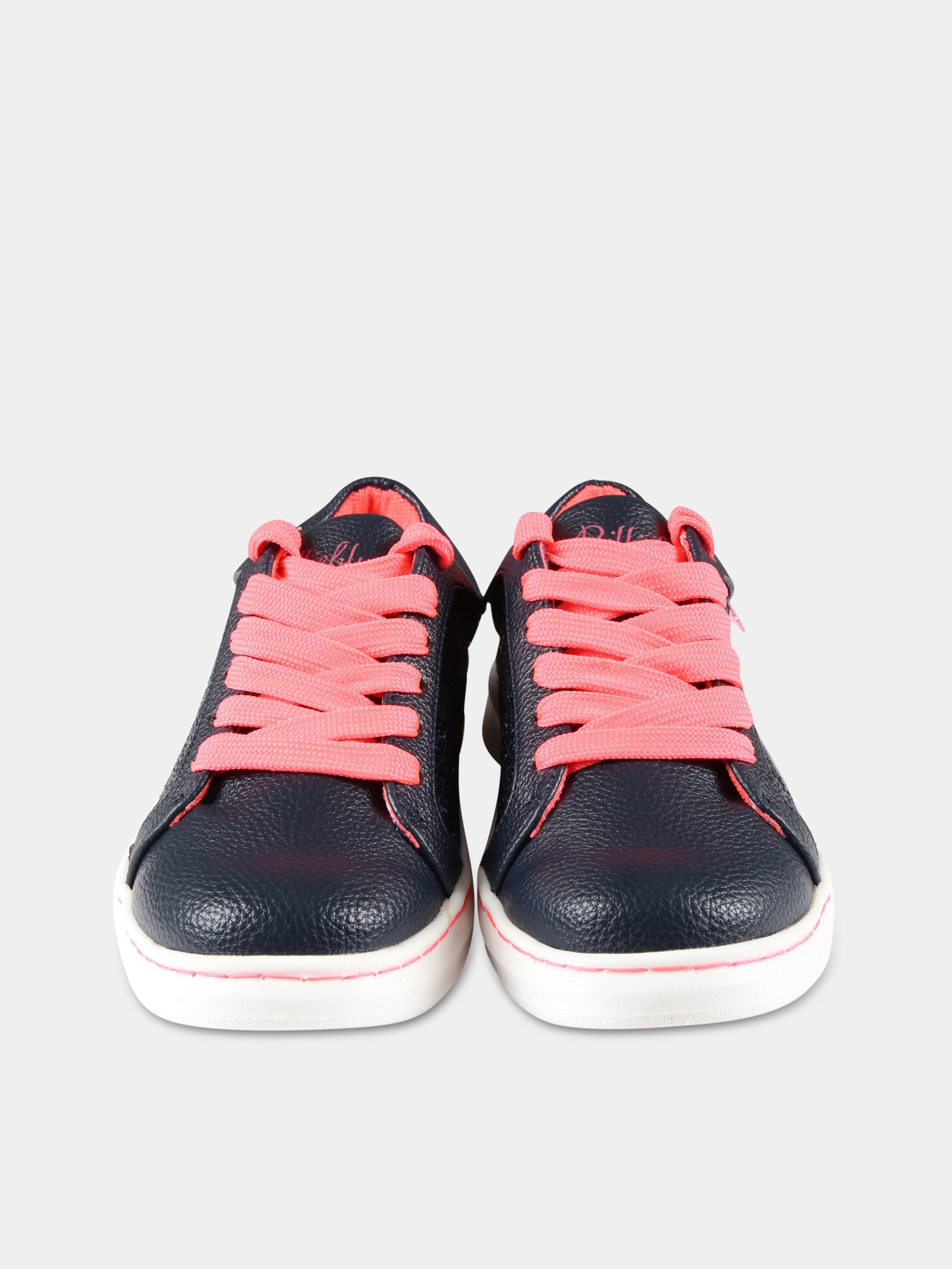 Sneakers blu per bambina con patch logato,Billieblush,U19279 85T