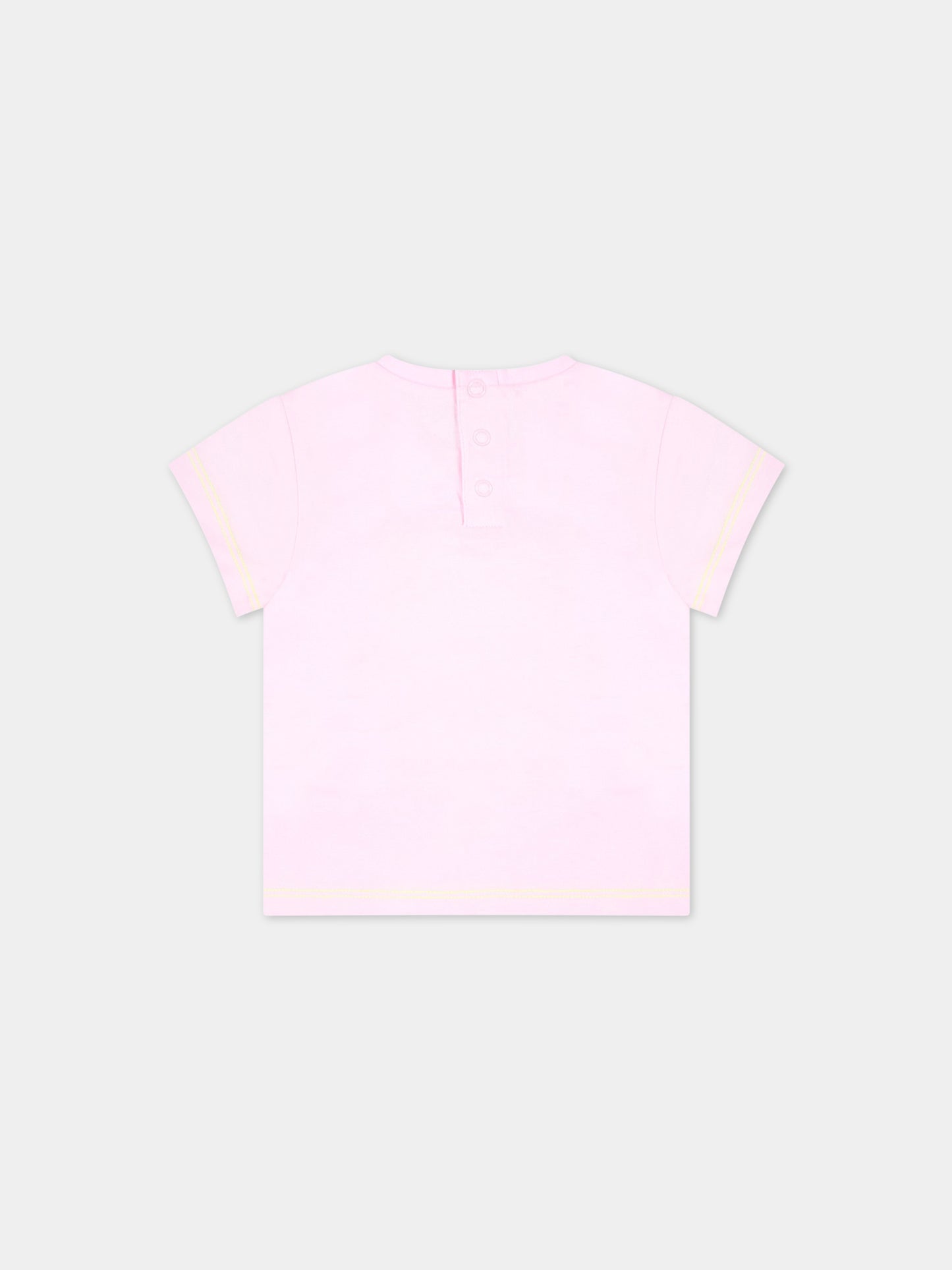 T-shirt rosa per neonata con fenicottero,Billieblush,U05372 464