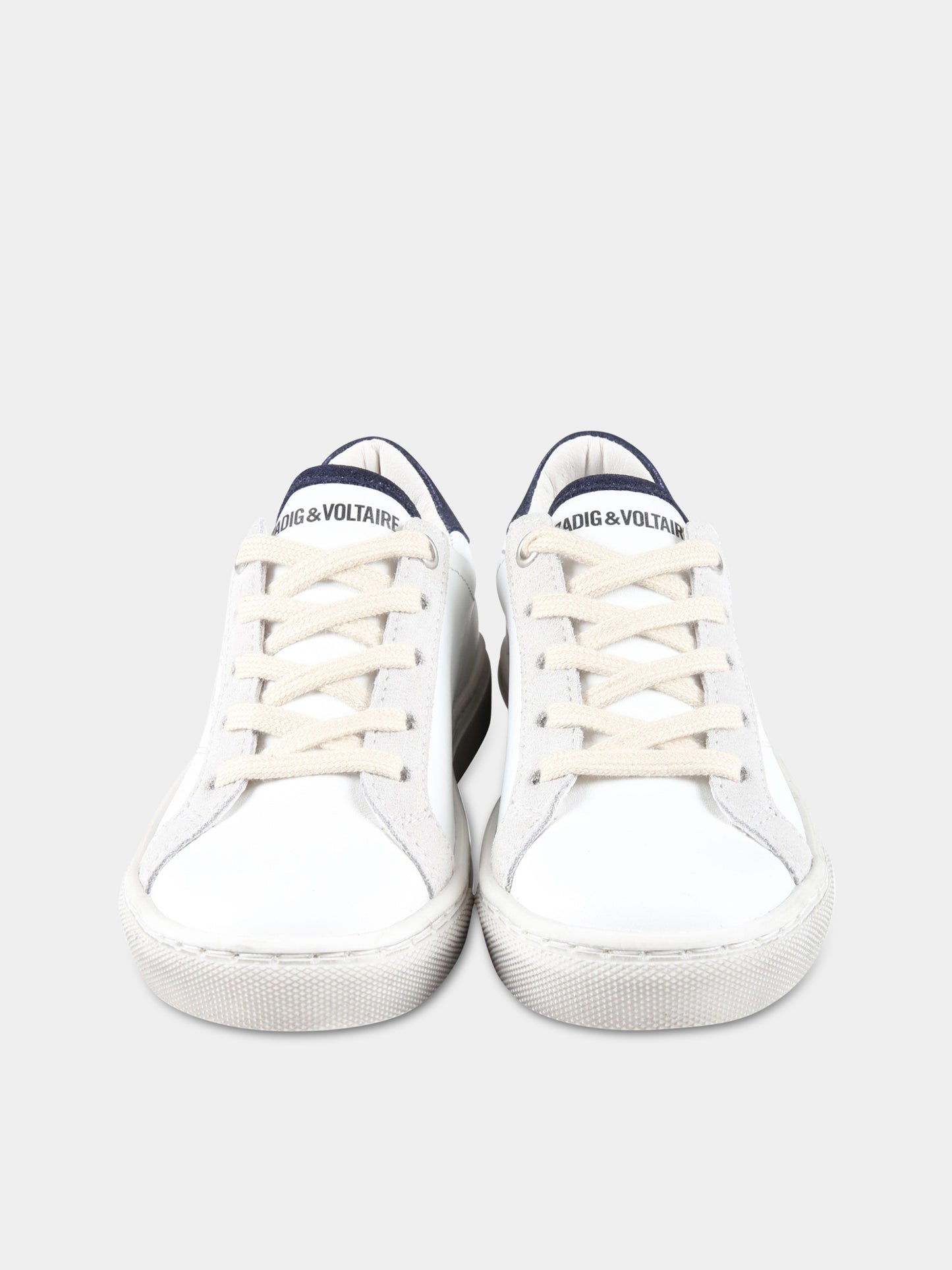Sneakers bianche per bambino con logo,Zadig & Voltaire Kids,X19032 10B