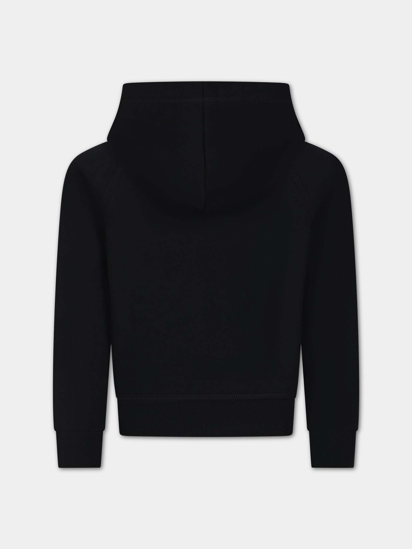 Felpa nera per bambino con logo,Dsquared2,DQ1954 D003G DQ900