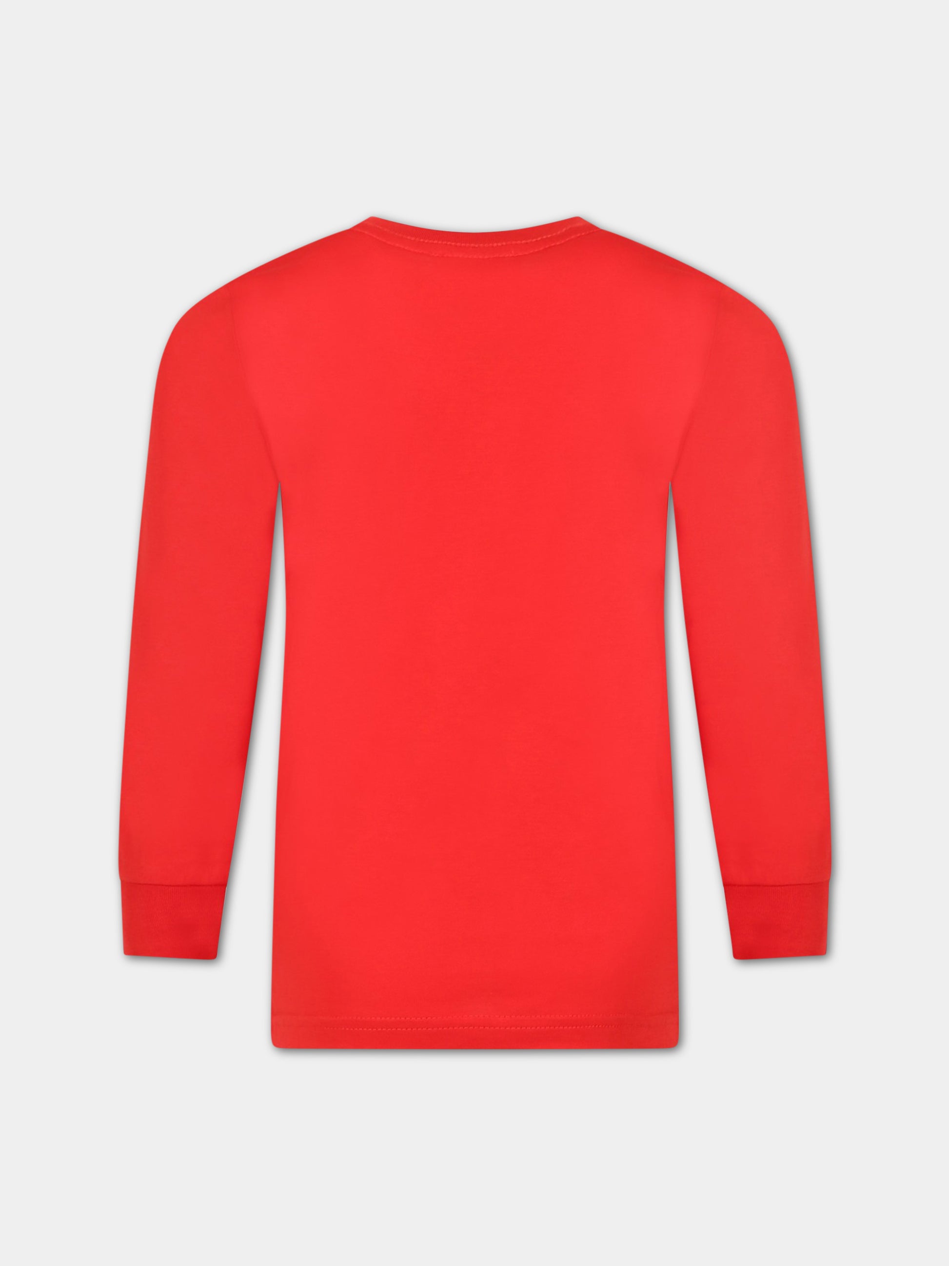 T-shirt rossa per bambino con logo,Diesel,00J4Y0 00YI9 K438