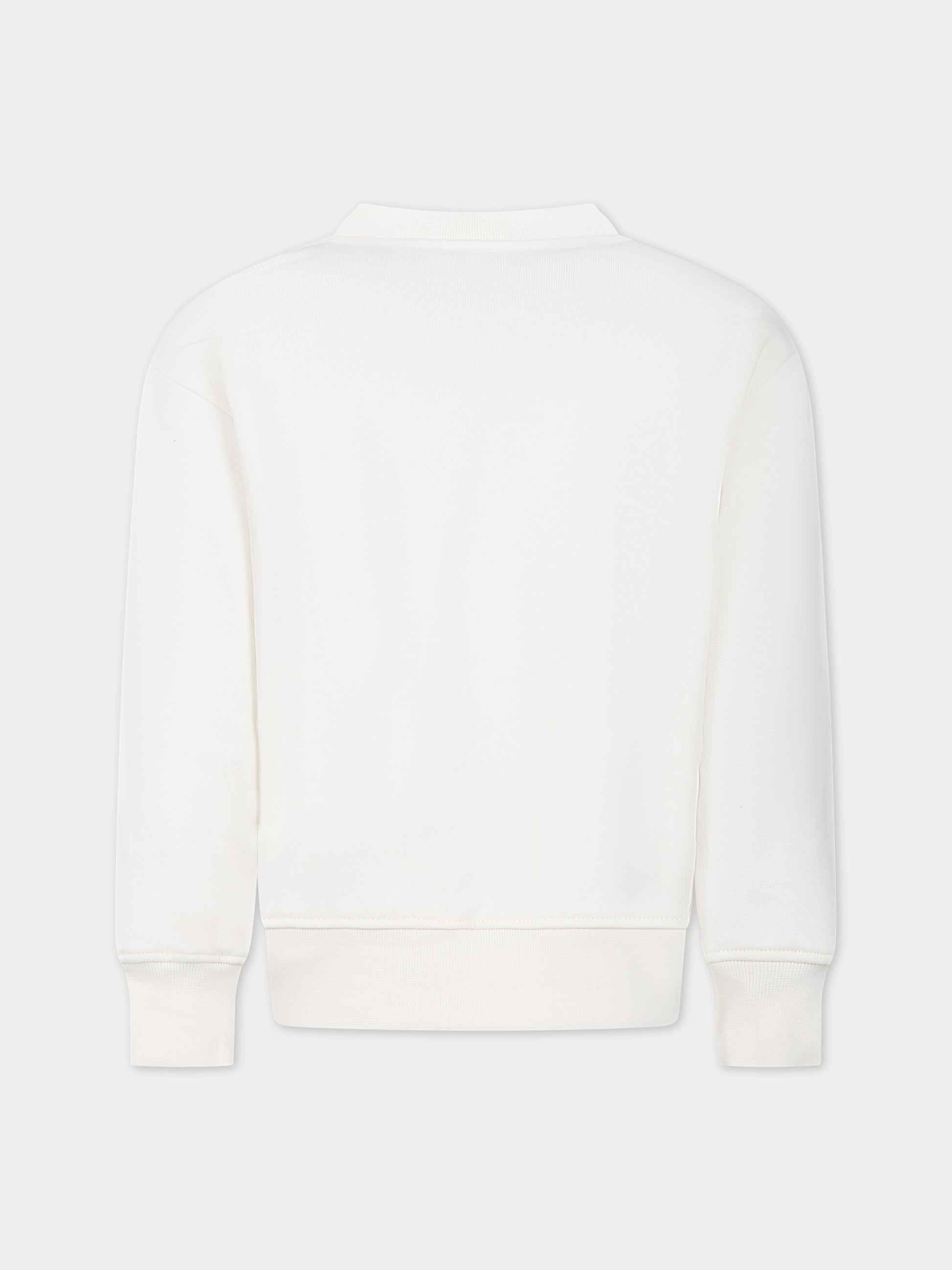 felpa avorio per bambini con logo,Msgm Kids,F3MSJUSW022 013