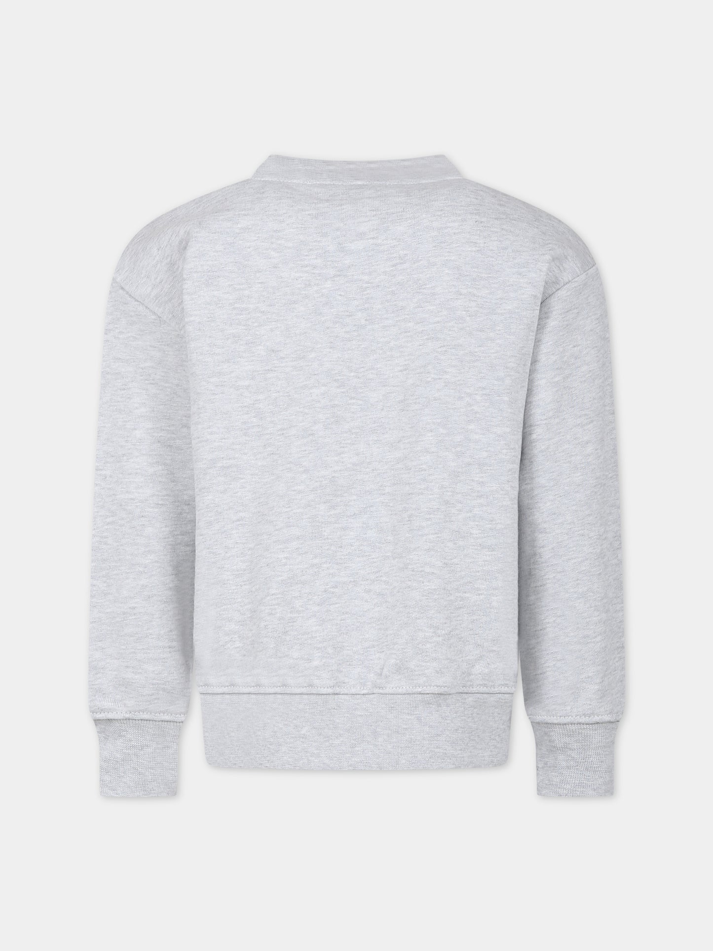 Felpa grigia per bambini con logo,Msgm Kids,F3MSJUSW204 107