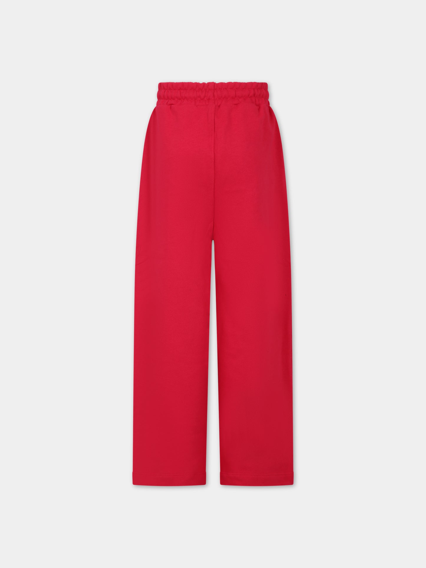 Pantaloni fucsia per bambina con logo,Msgm Kids,F3MSJGFP028 044