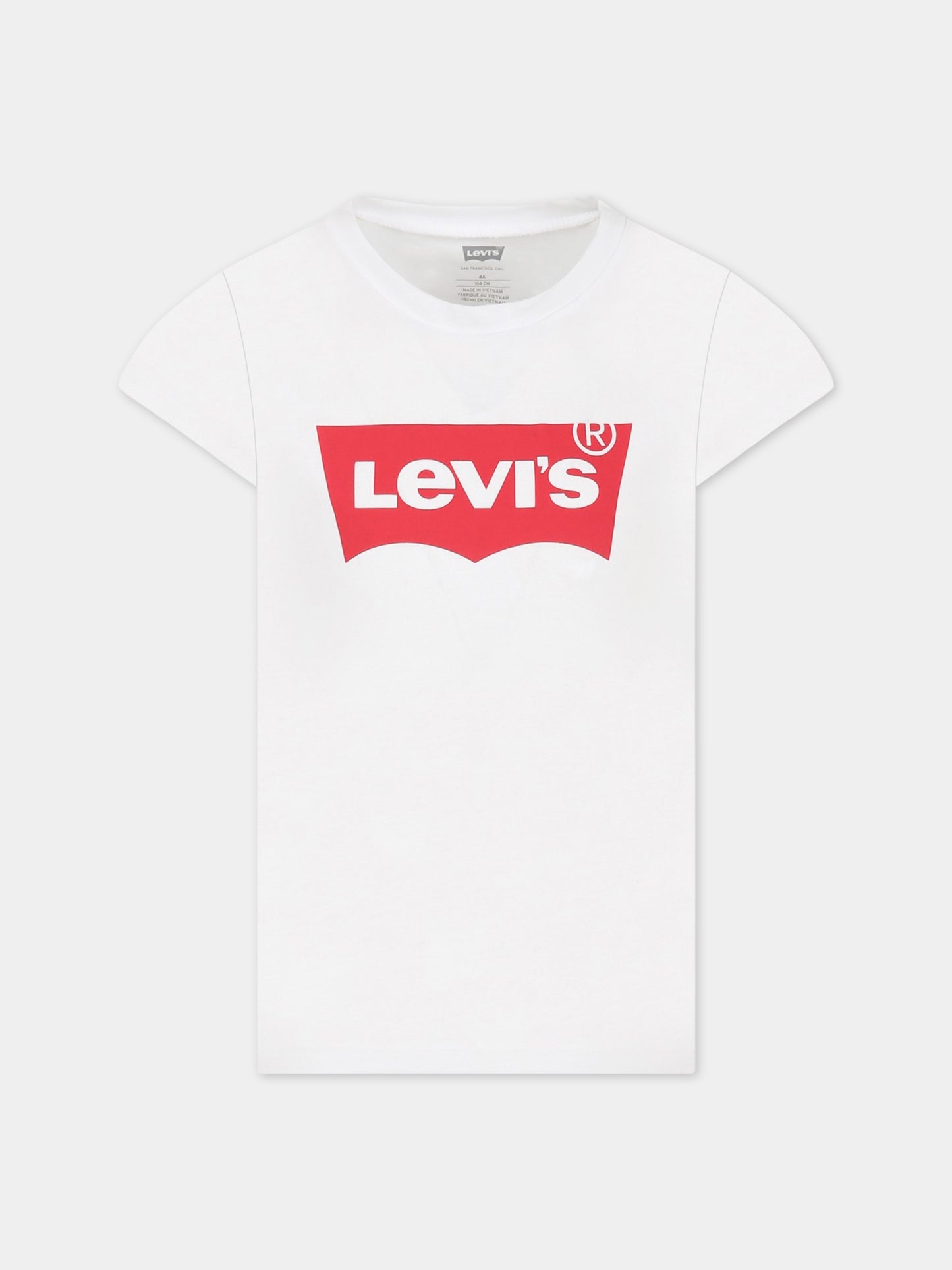 T-shirt bianca per bambina con logo,Levi's Kids,3E4234 W5J