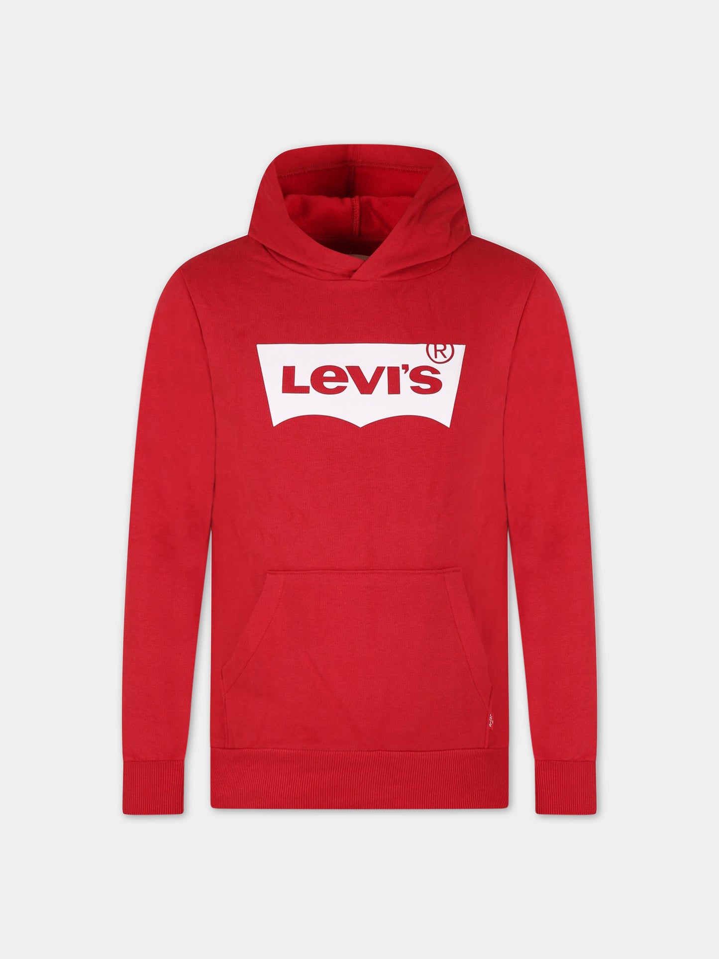 Felpa rossa per bambini con logo,Levi's Kids,9E8778 R1R