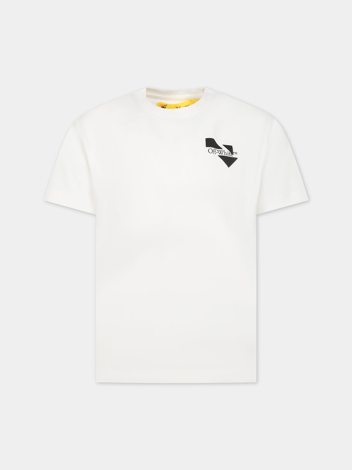 T-shirt bianca per bambino con logo,Off White,OBAA002F23JER0080110