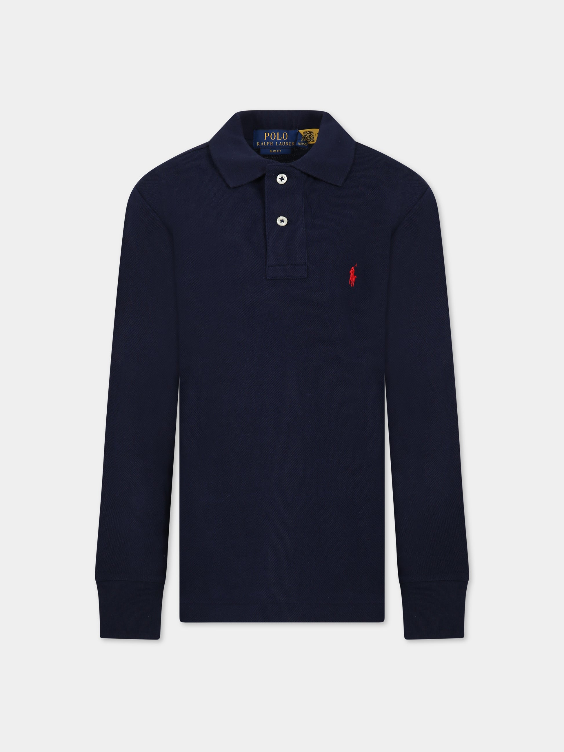 Polo blu per bambino con logo,Ralph Lauren Kids,708858024