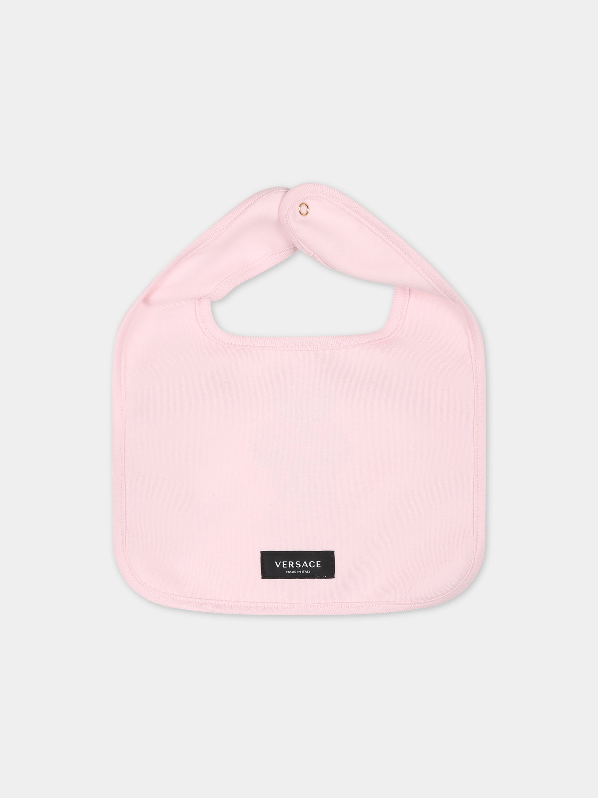 Set bianco per neonata con Teddy bear e logo,Versace,1011062 1A08117 2WH60