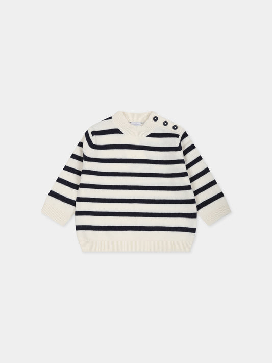 Dolcevita multicolor per neonato a righe,Petit Bateau,A08AB 03