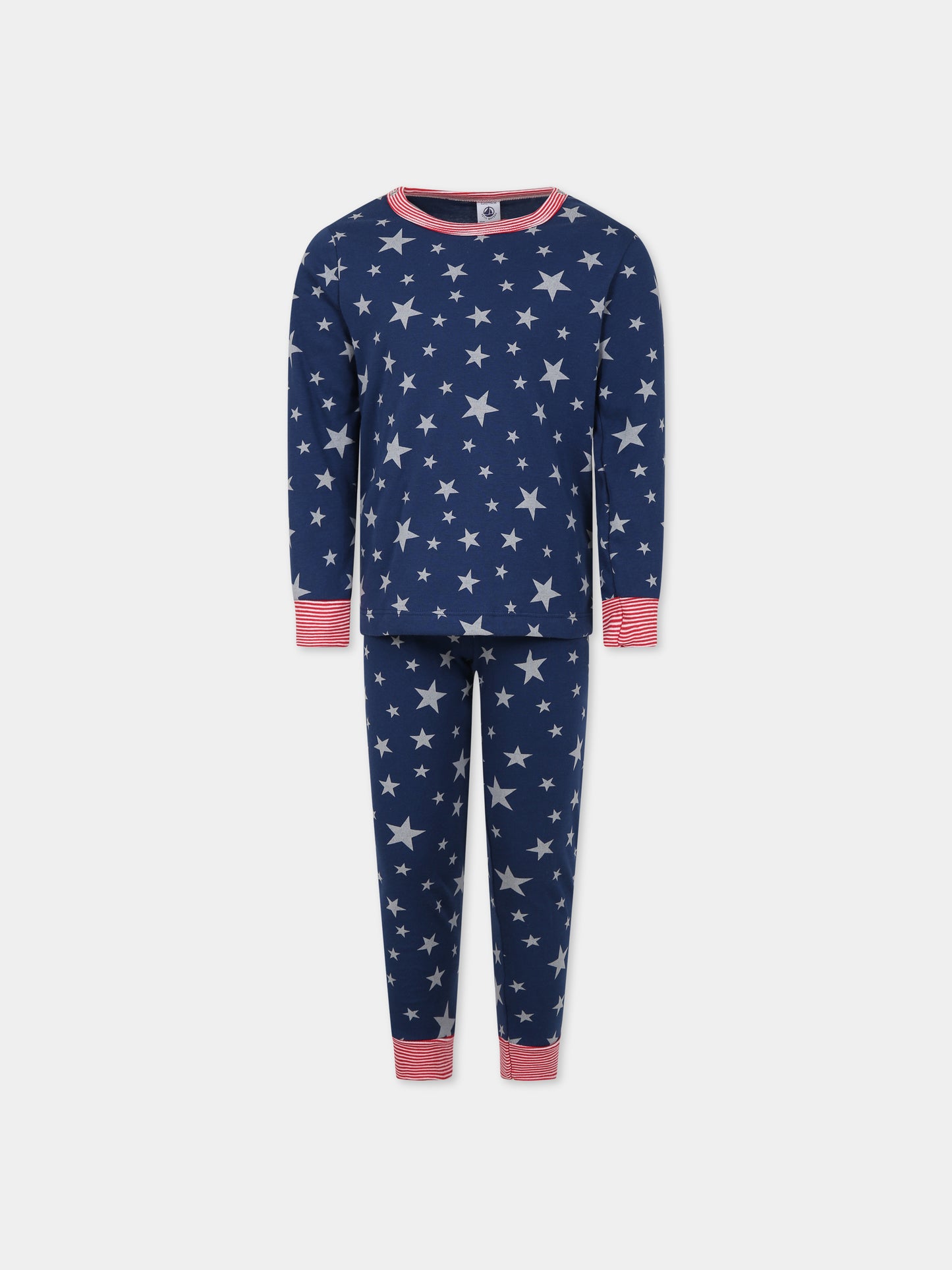 Pigiama blu per bambino con stelle,Petit Bateau,A0843 01