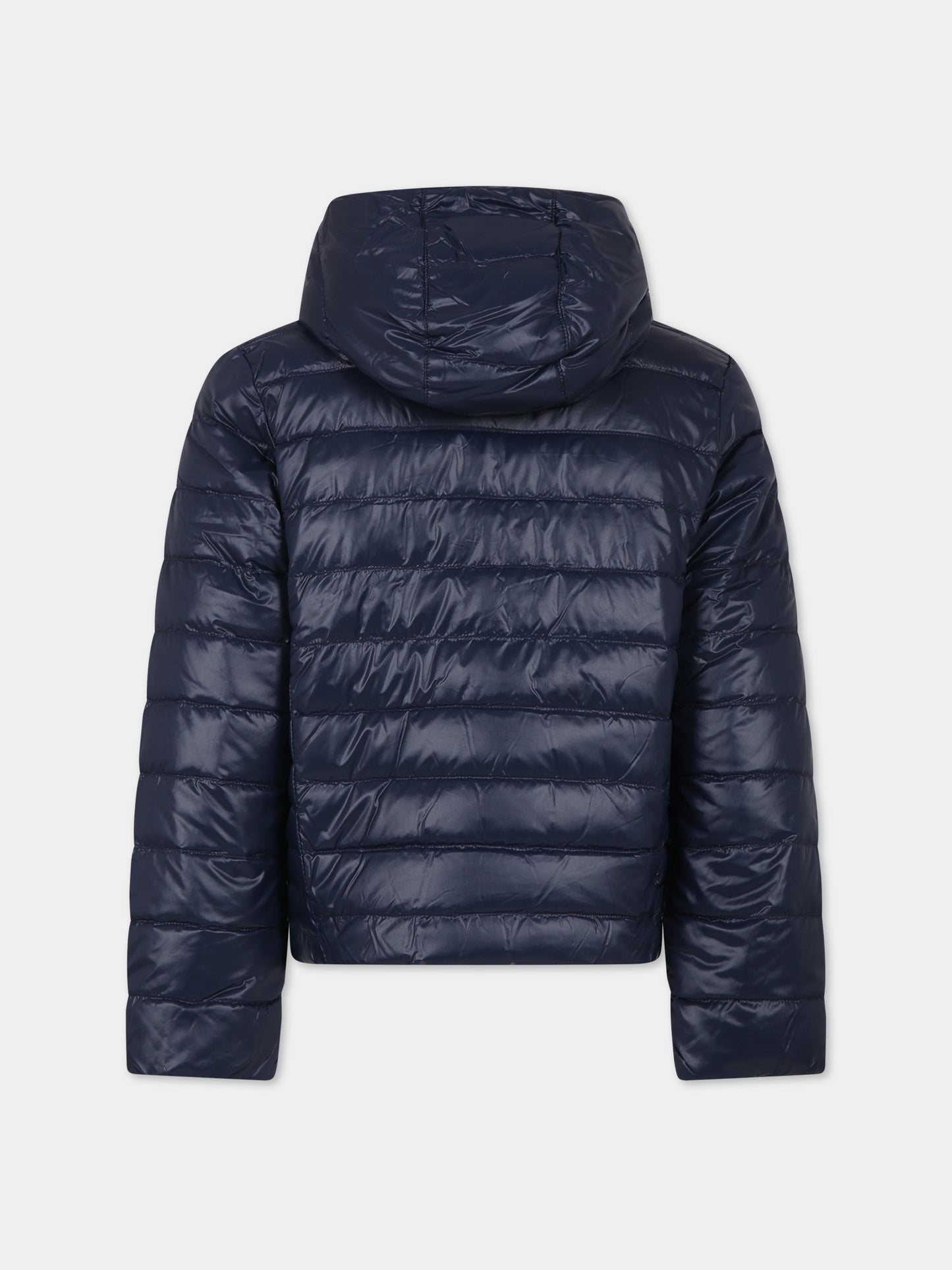 Piumino blu reversibile per bambino con logo,Boss,J26516 849