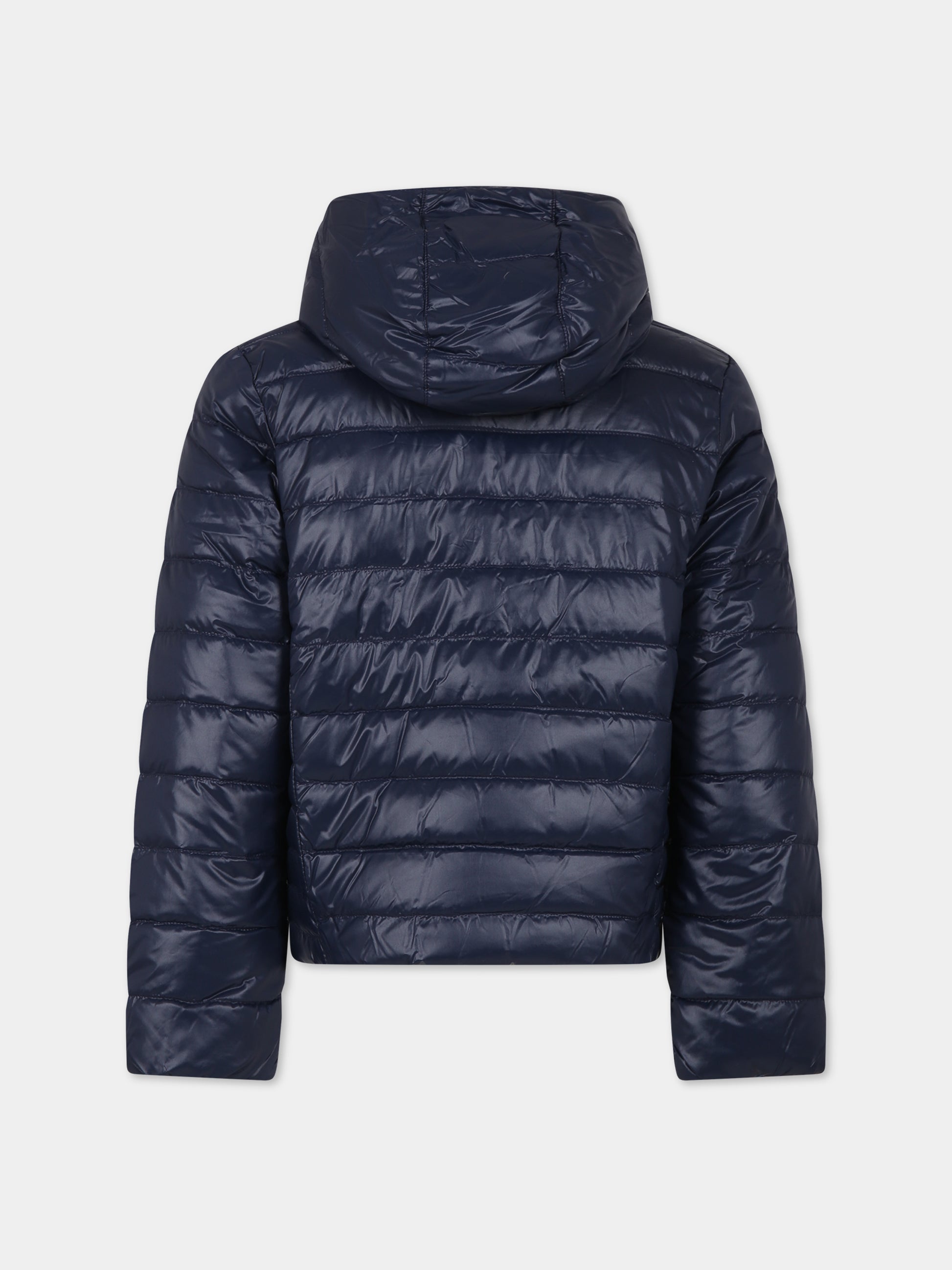 Piumino blu reversibile per bambino con logo,Boss,J26516 849