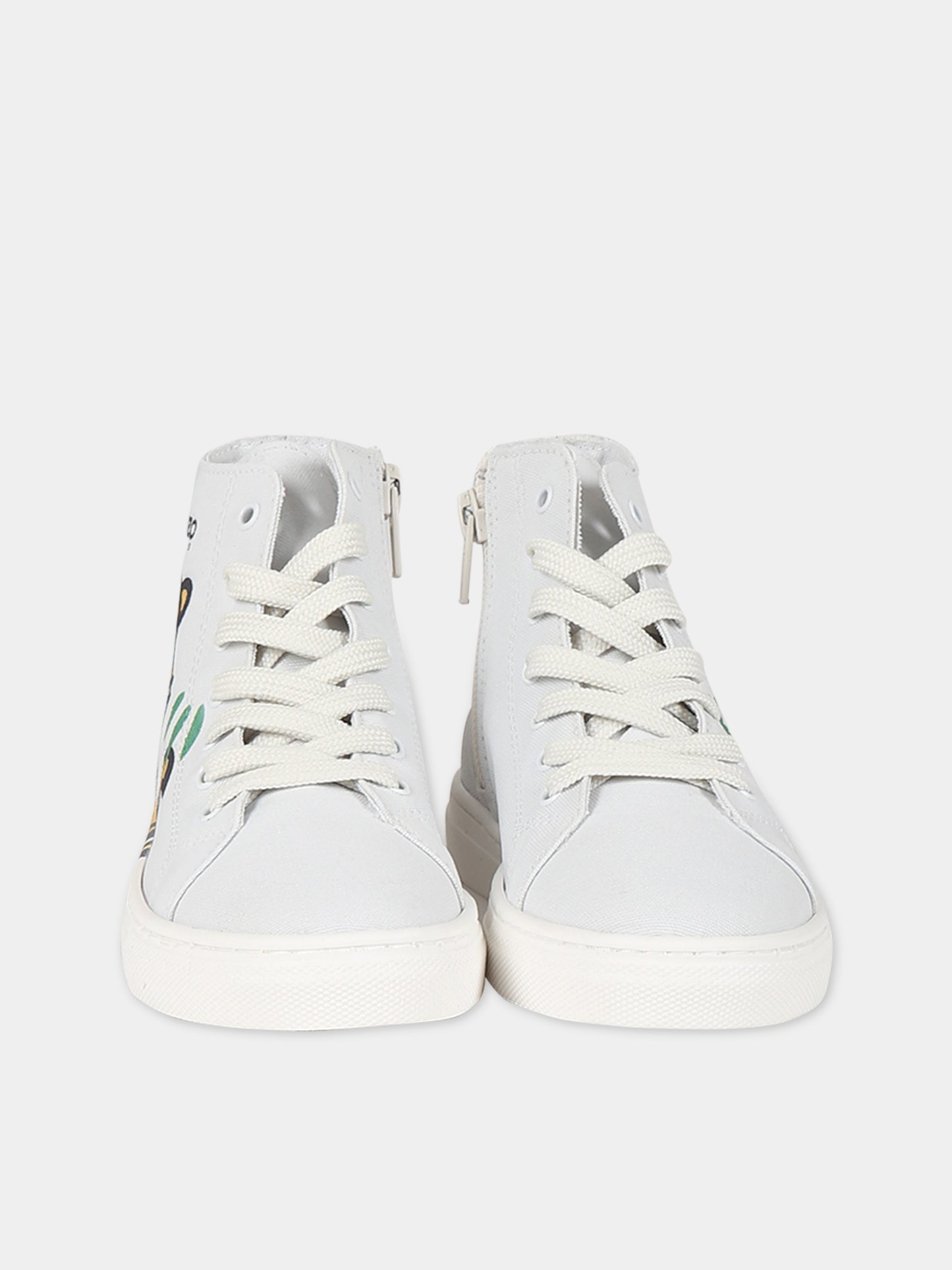 Sneakers beige per bambini con Kotora e logo,Kenzo Kids,K59059 242