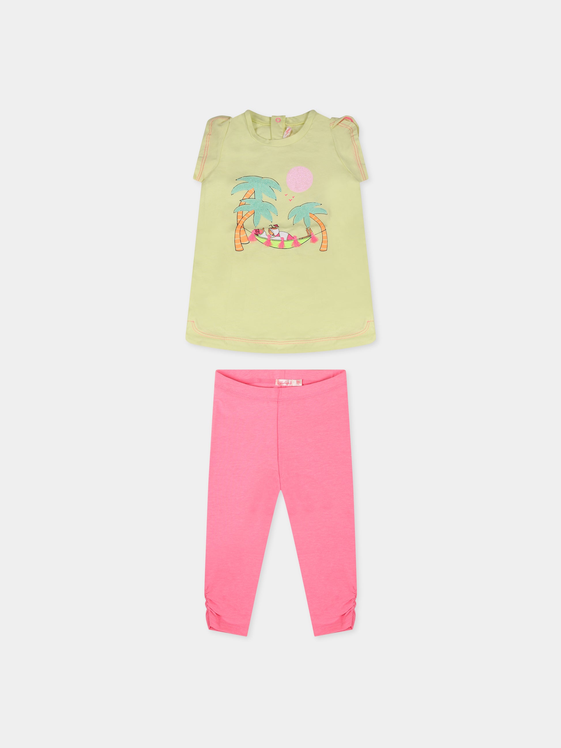 Completo multicolor per neonata con stampa,Billieblush,U08099 60B