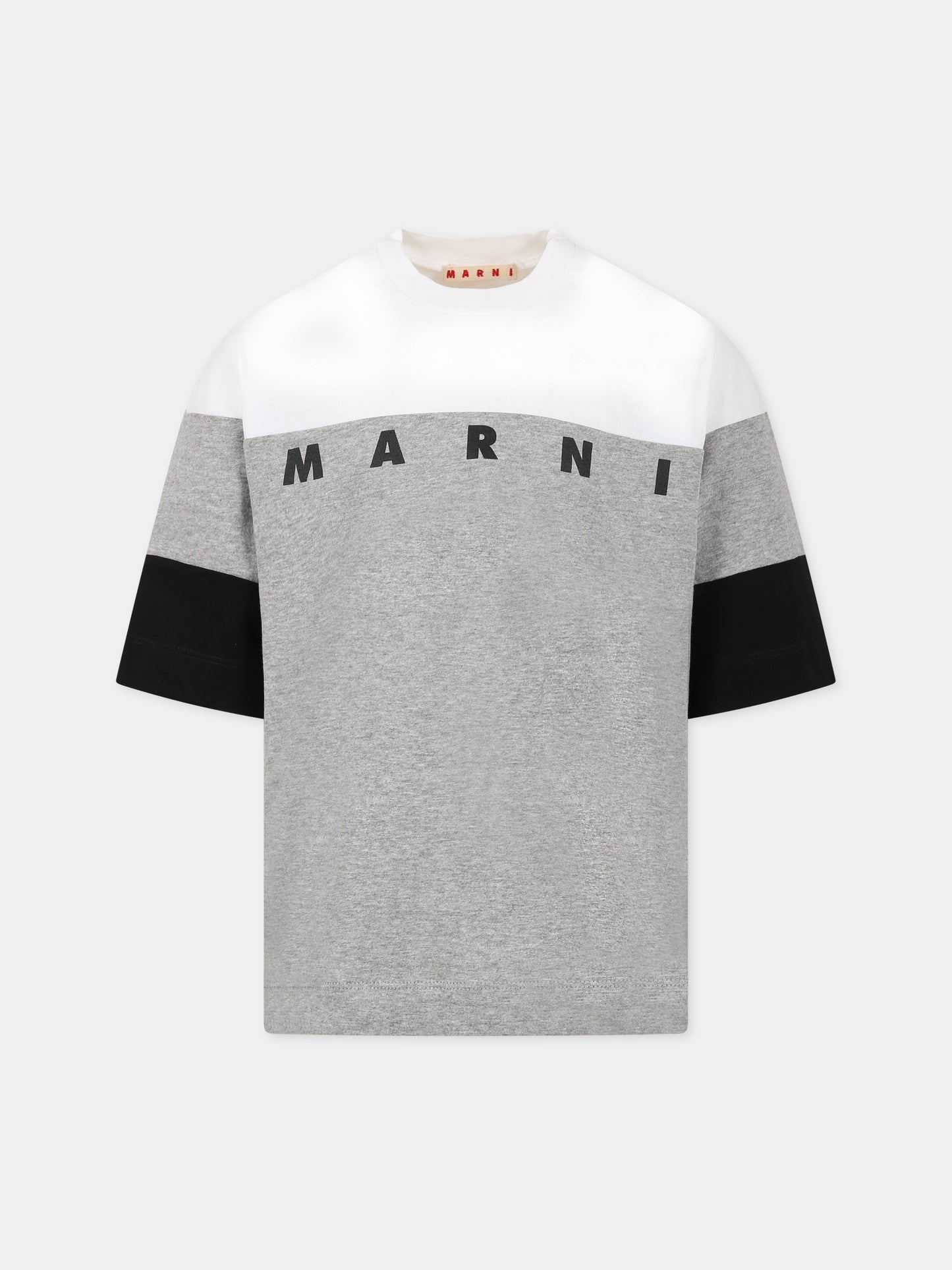 T-shirt multicolor per bambini con logo,Marni Kids,M00654 M00NE 0M903