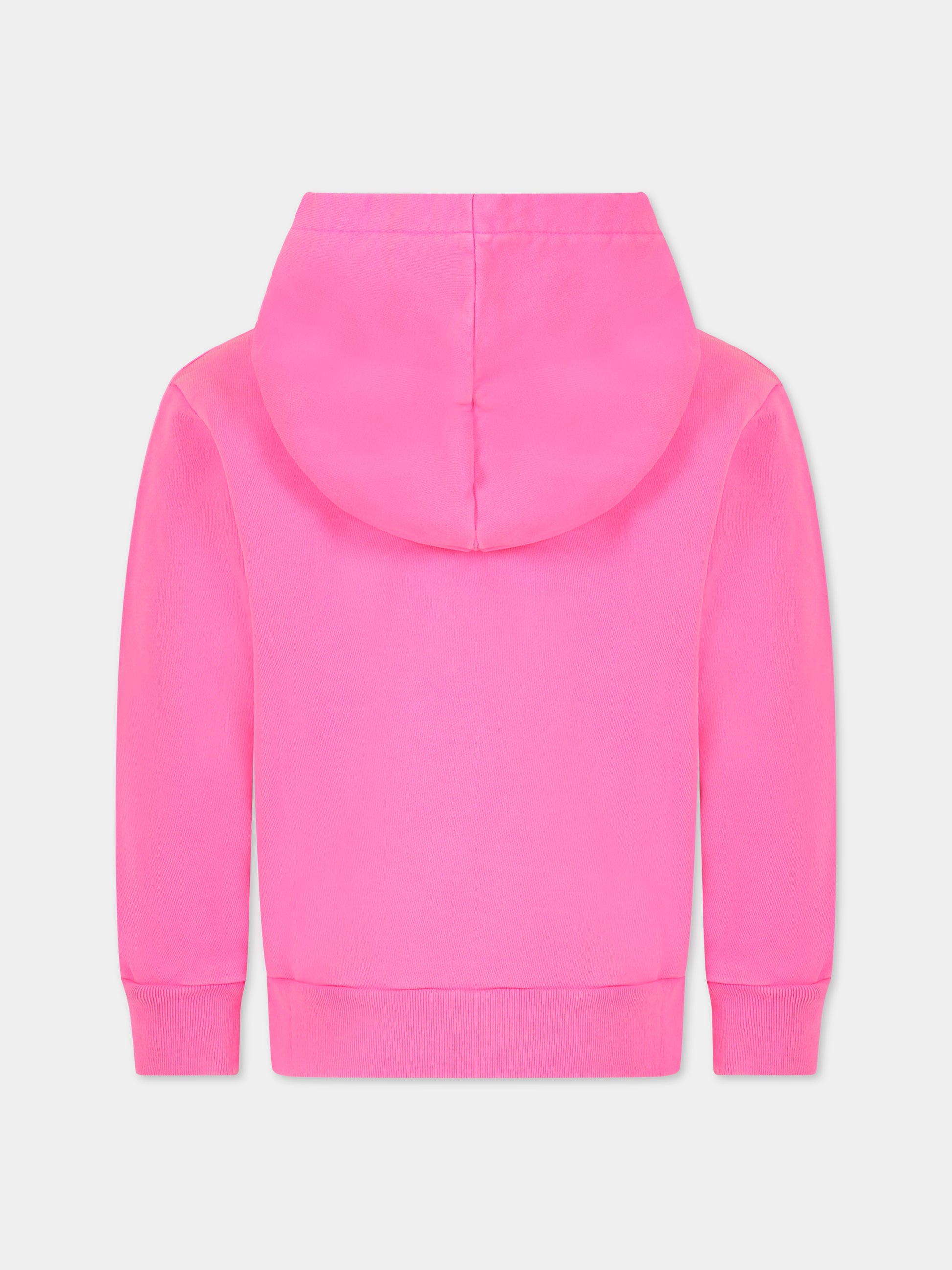 Felpa fucsia per bambina con logo,Marni Kids,M00696 M00PD 0M334