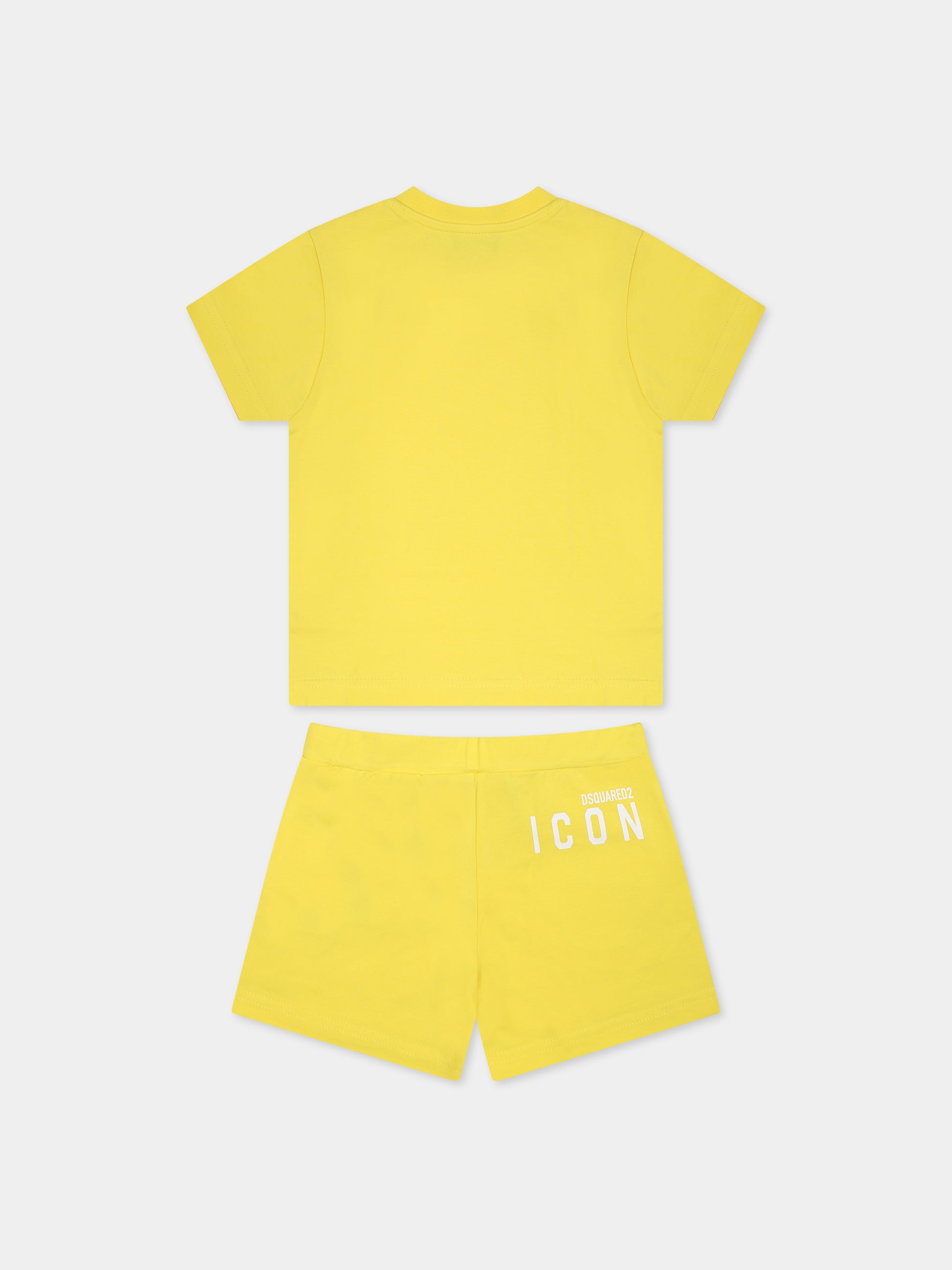 Completo giallo per neonato con logo,Dsquared2,DQ1038 D008J DQ205