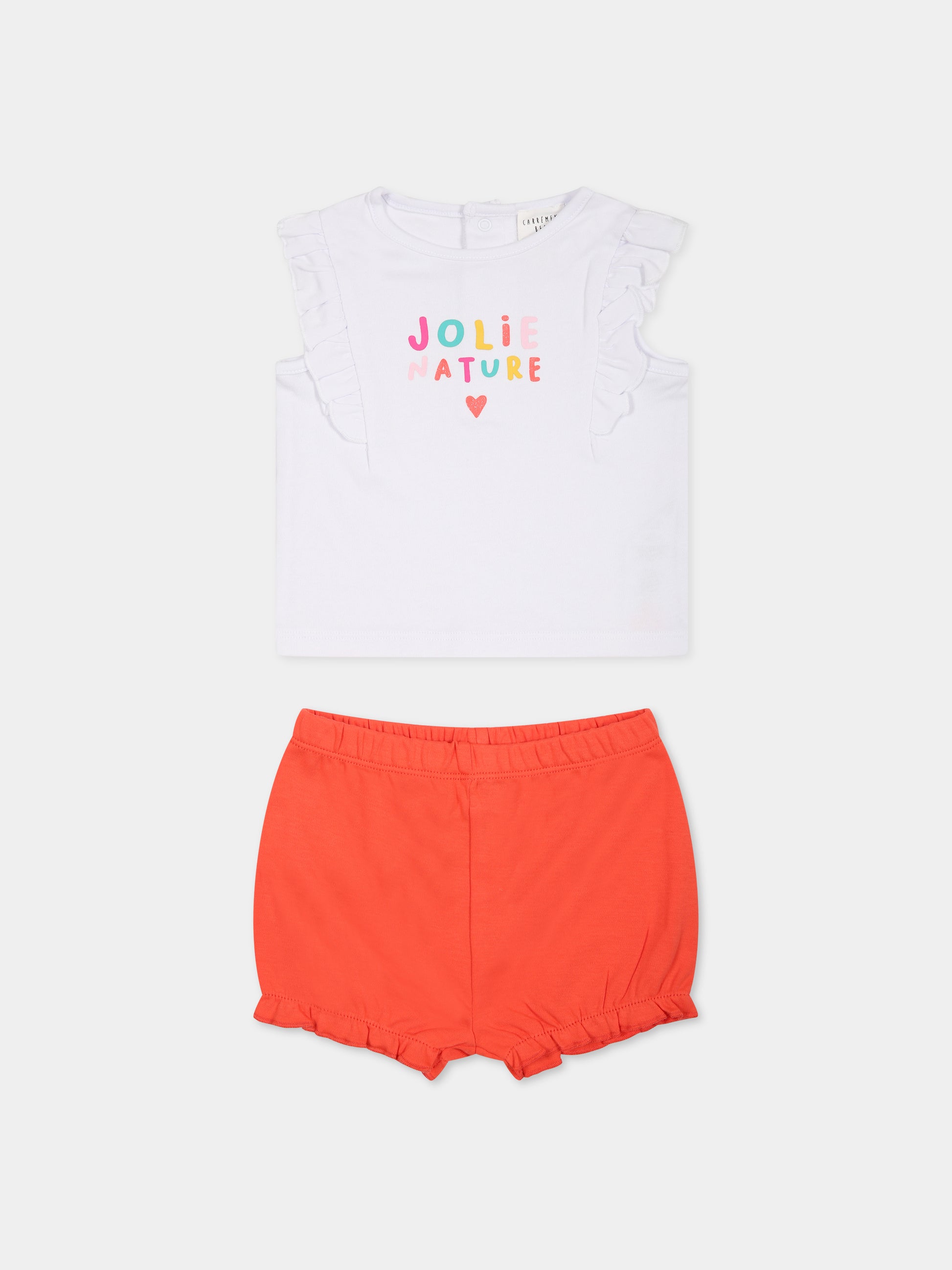 Completo multicolor per neonata con cuore,Carrement Beau,Y98207 N44