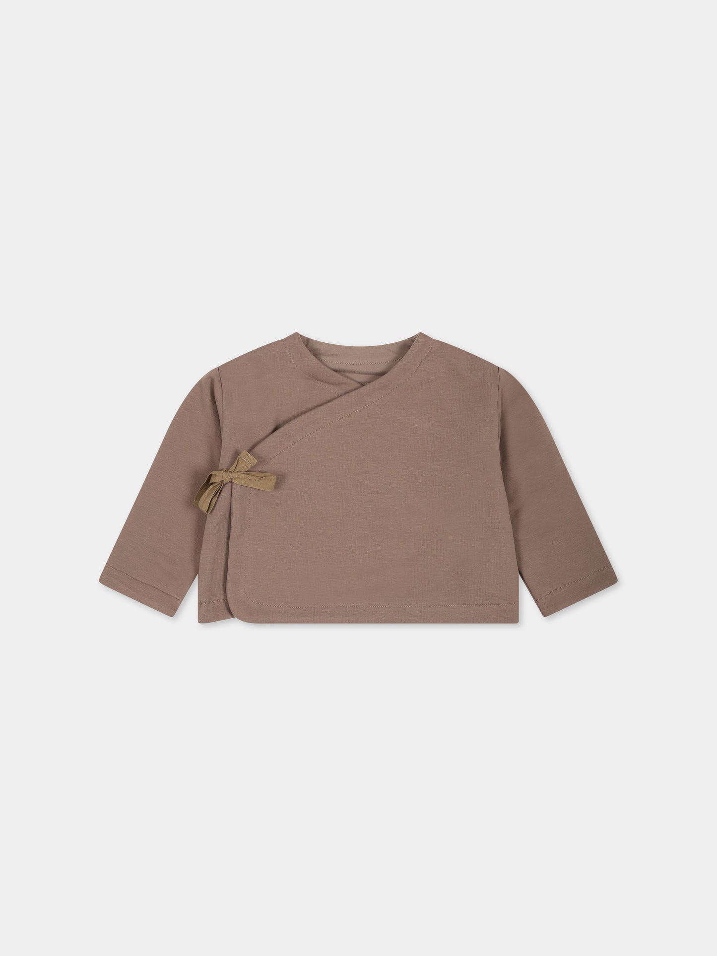 Cardigan beige per neonati con logo,Arlu Kidswear,KIMONO DOUBLE