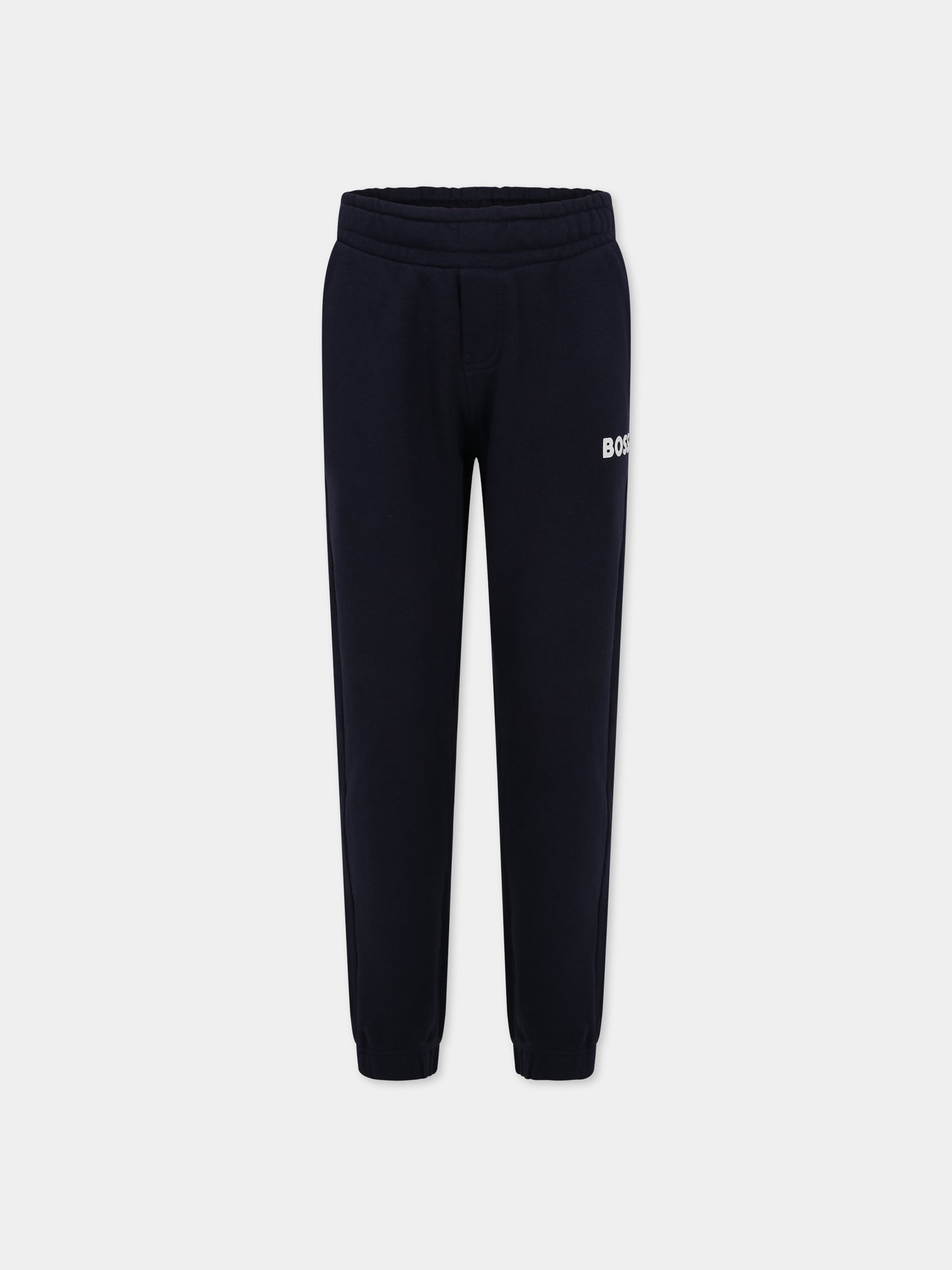 Pantaloni blu per bambino con logo,Boss,J24829 849