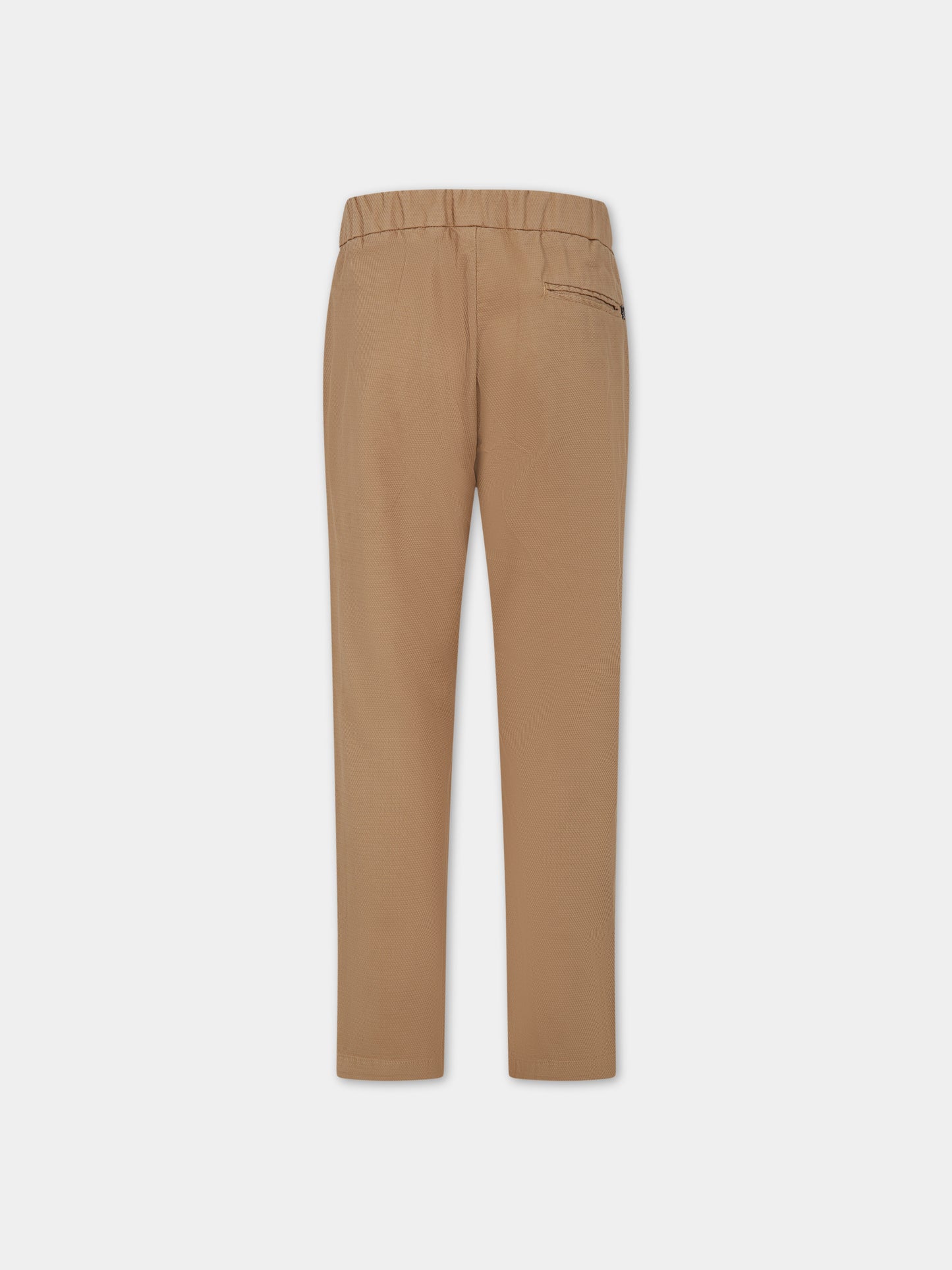 Pantaloni beige per bambino con logo,Dondup Kids,DMPA258 CE219 BD003 6005