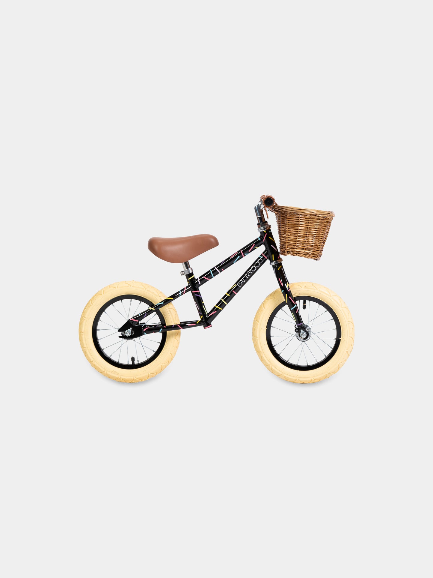 Bicicletta nera per bambini con logo,Banwood,BW F1 MAREST ALLEGRA BLACK