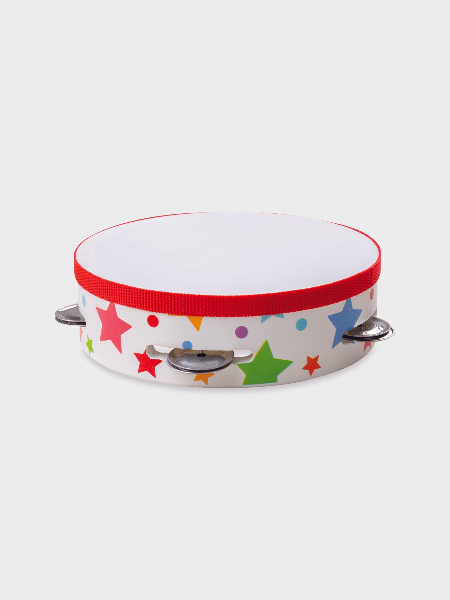 Tamburello bianco per bambini con stelle,Bigjigs,BJ929